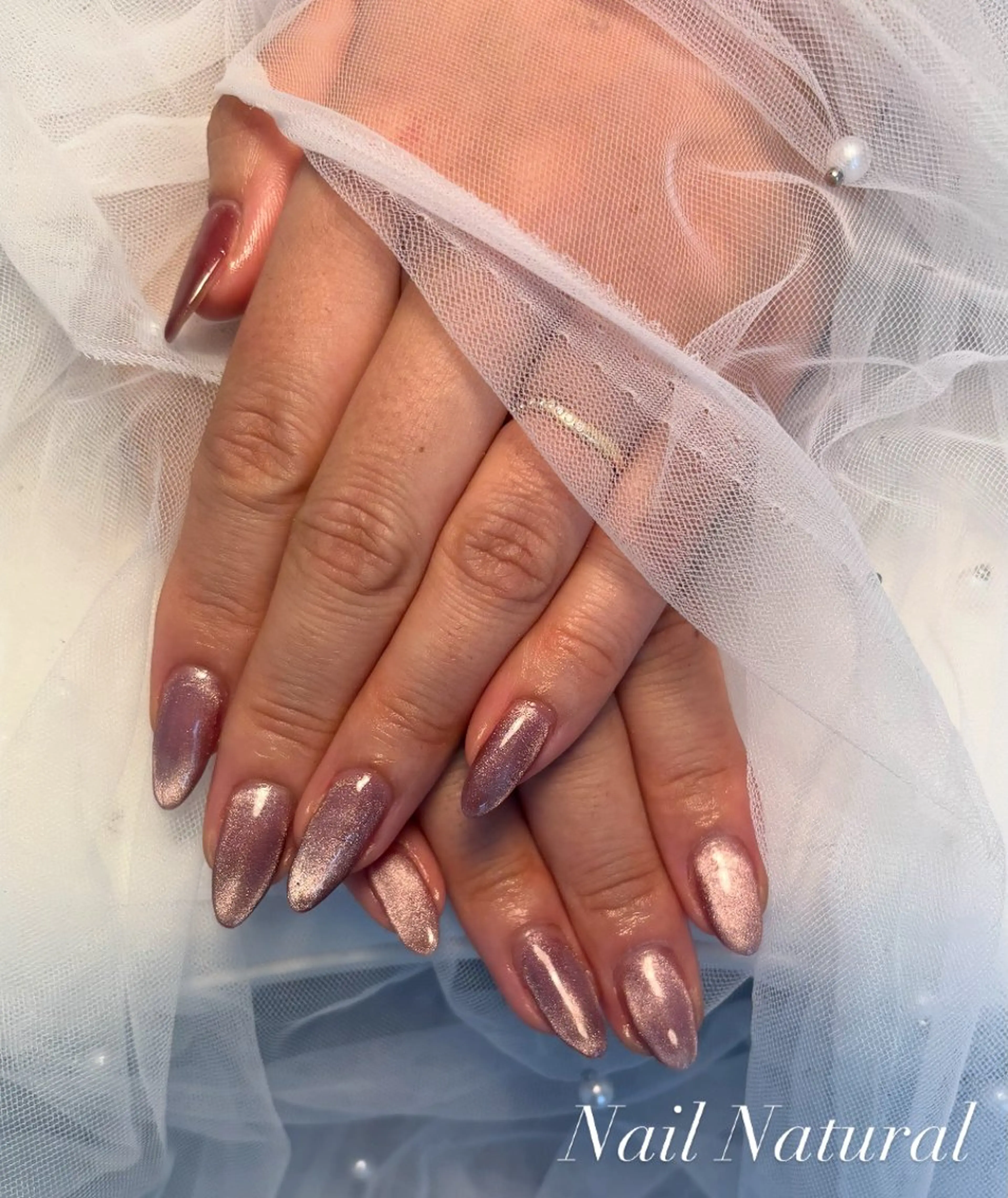 ネイル フラッシュネイル フットネイル フレンチネイル ジェルネイル ガラスフレンチ ハンドネイル Nail salon Natulalのネイルデザイン