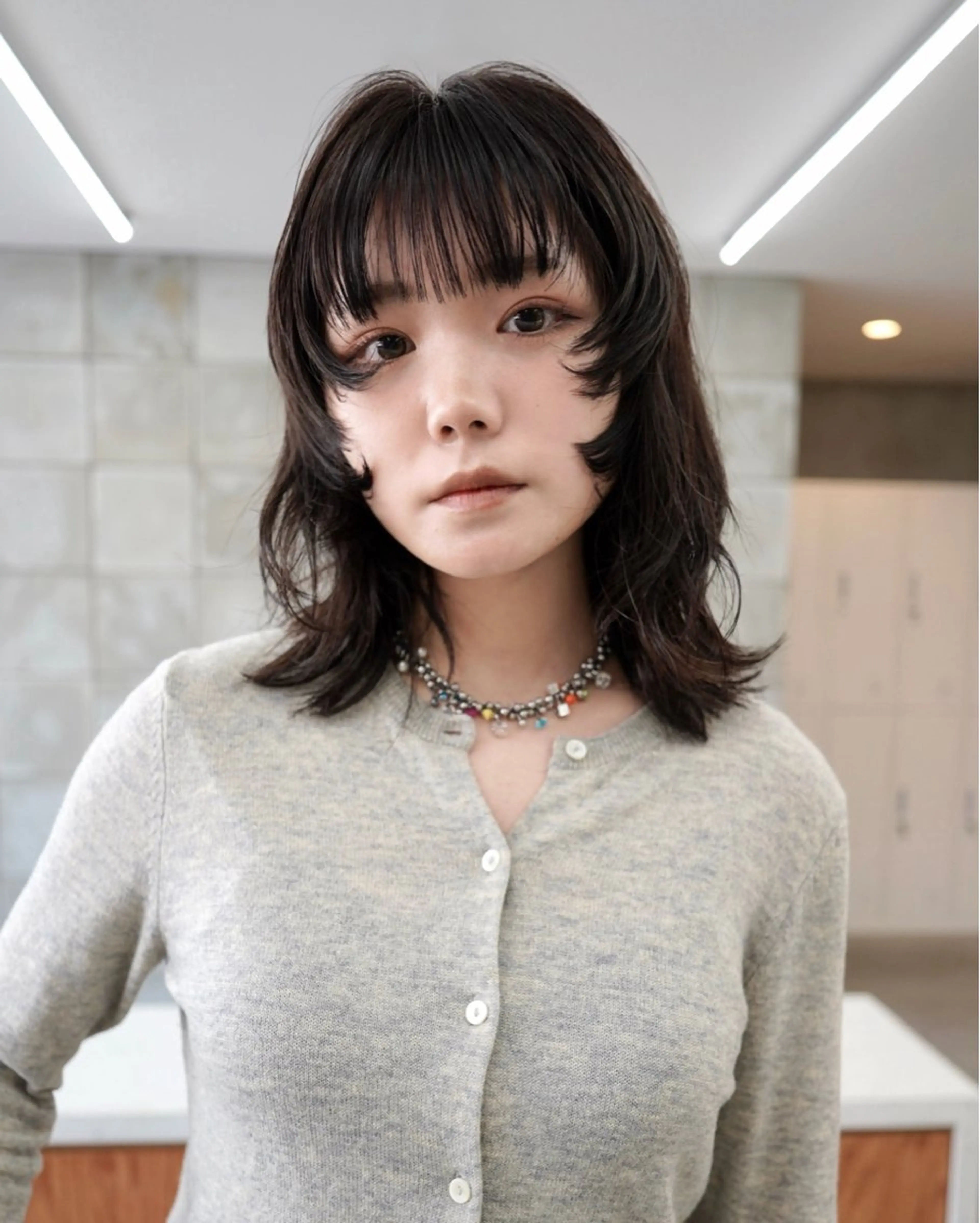 ミディアム カラー レイヤーカット ウルフカット カット ヘアカラー トリートメント デザイン/レイヤー Kaito🐩/栄のヘアスタイル