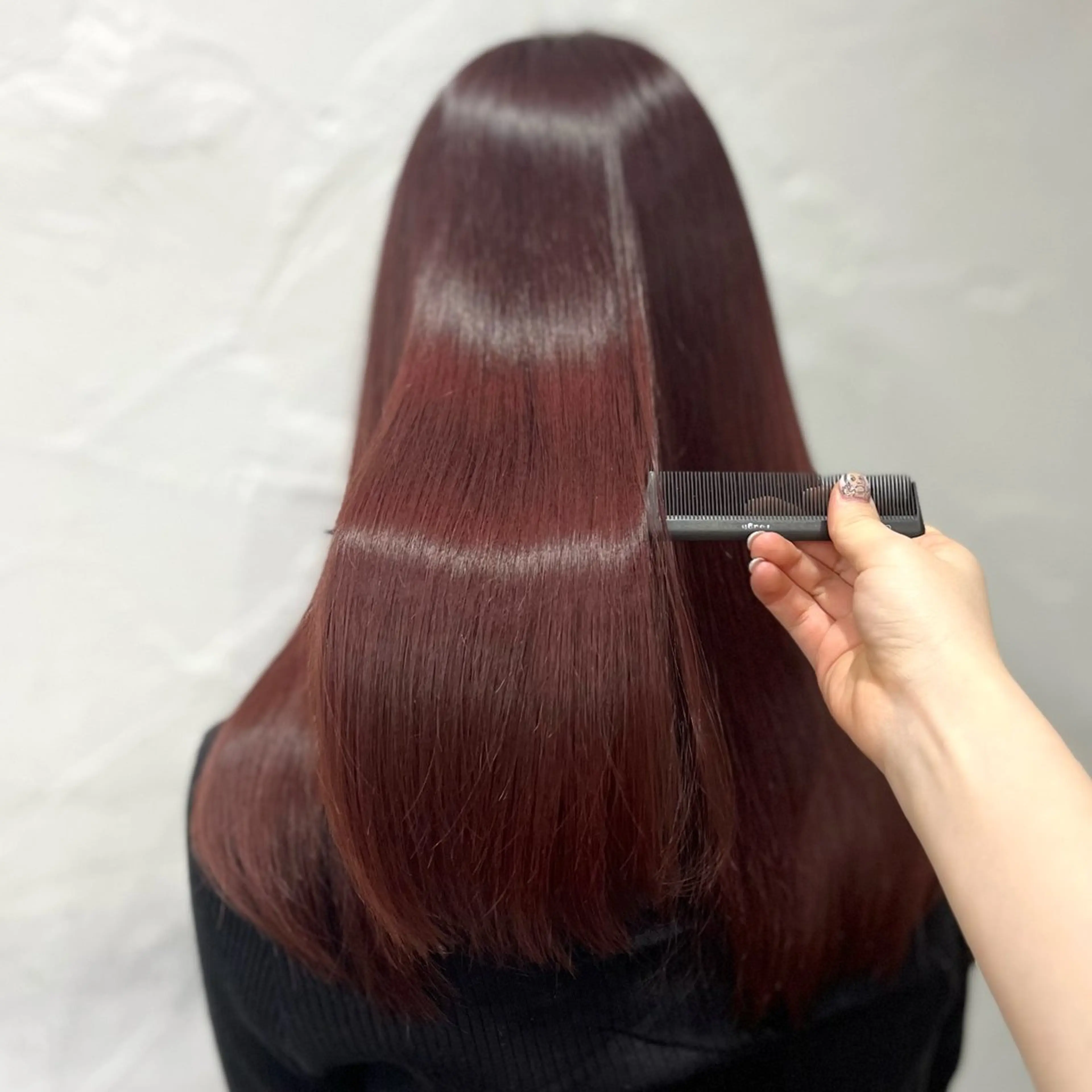 セミロング カラー 無料カットモデル ユナのヘアスタイル