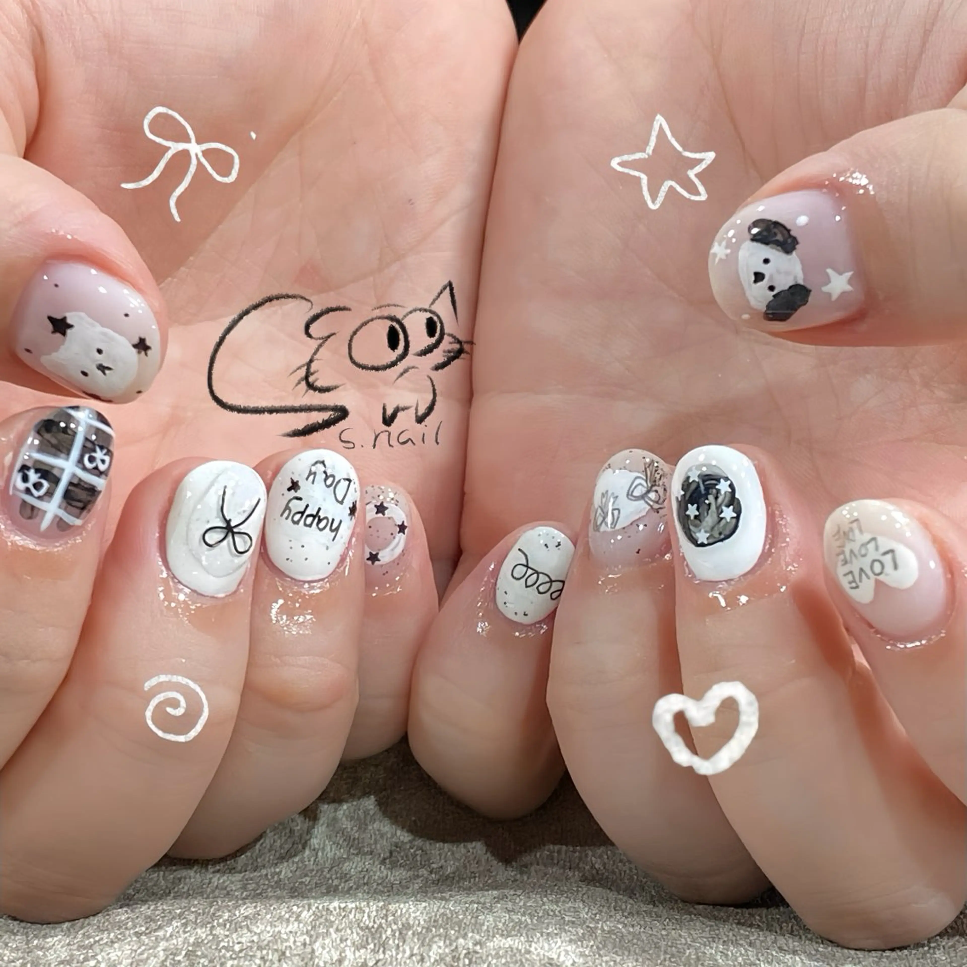 ネイル チークネイル フレンチネイル グラデーション マグネットネイル ワンカラーネイル ハンドネイル S.nail所属・S.nail _のネイルデザイン