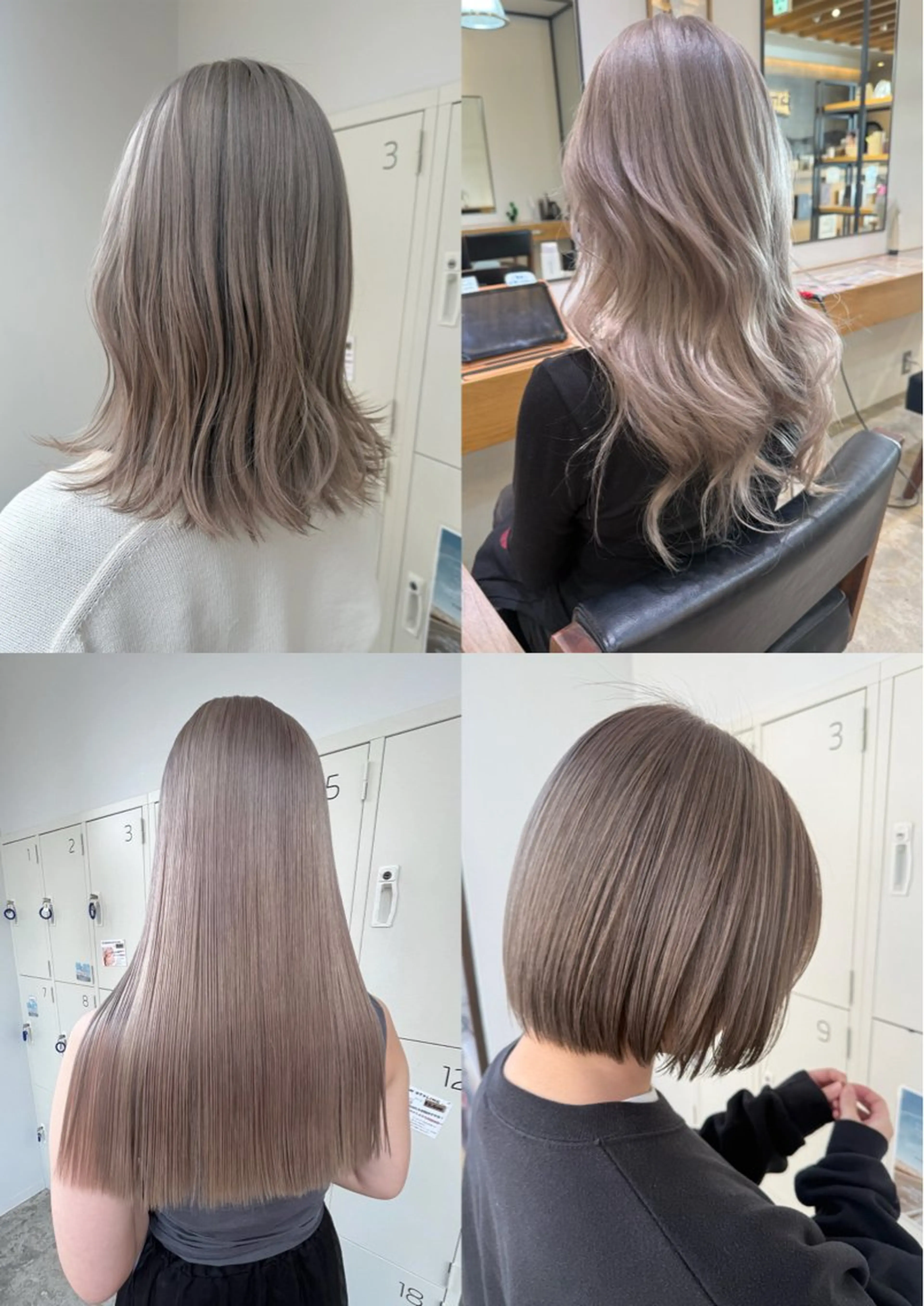 セミロング カラー ベージュカラー シルバー ヘアカラー Kana 🍋 ハイトーン【高円寺】のヘアスタイル