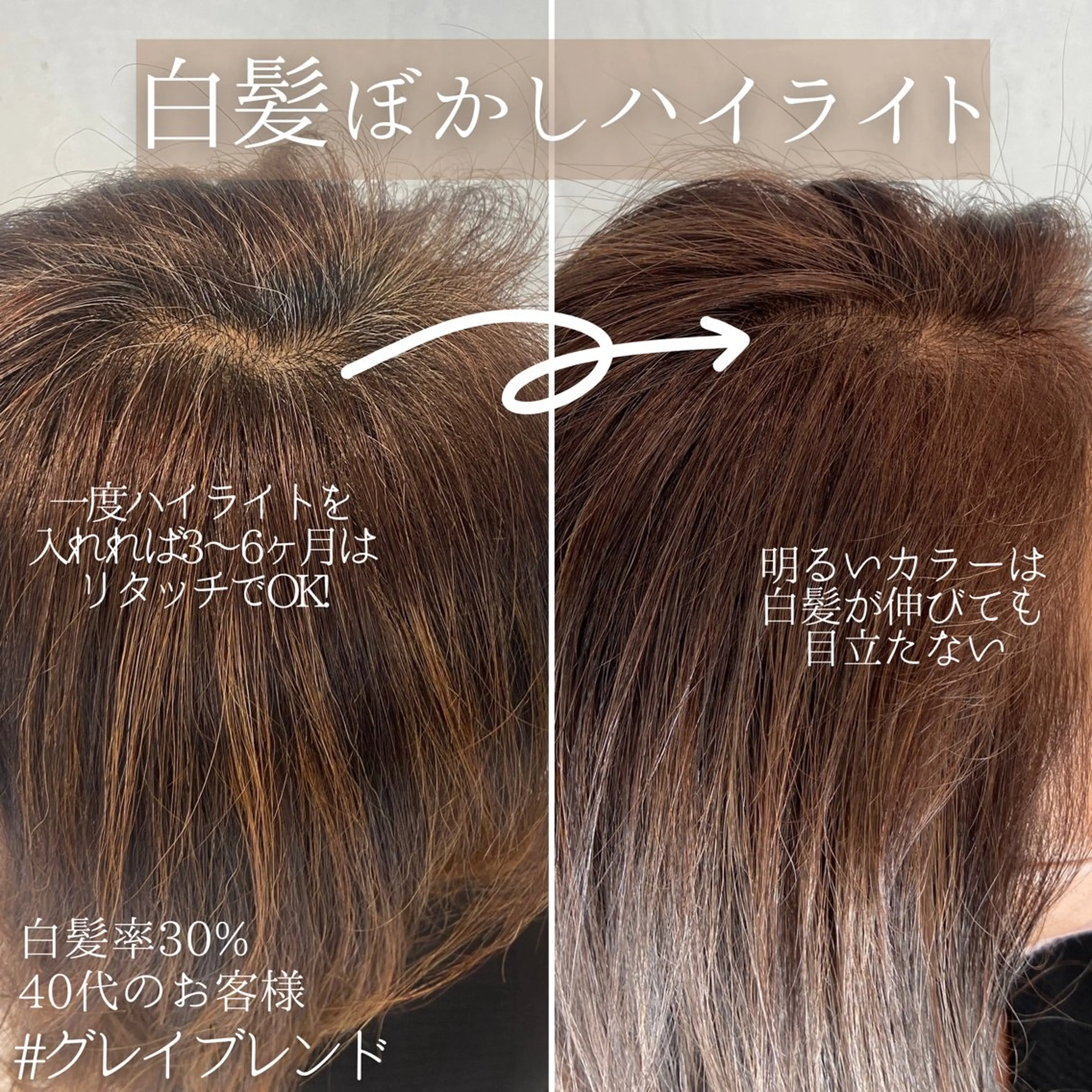 セミロング カラー ハイライトカラー ハイライト カット ヘアカラー DX SHARE SALON所属・matka白髪ぼかし 大人ヘア/KEIKOのヘアスタイル