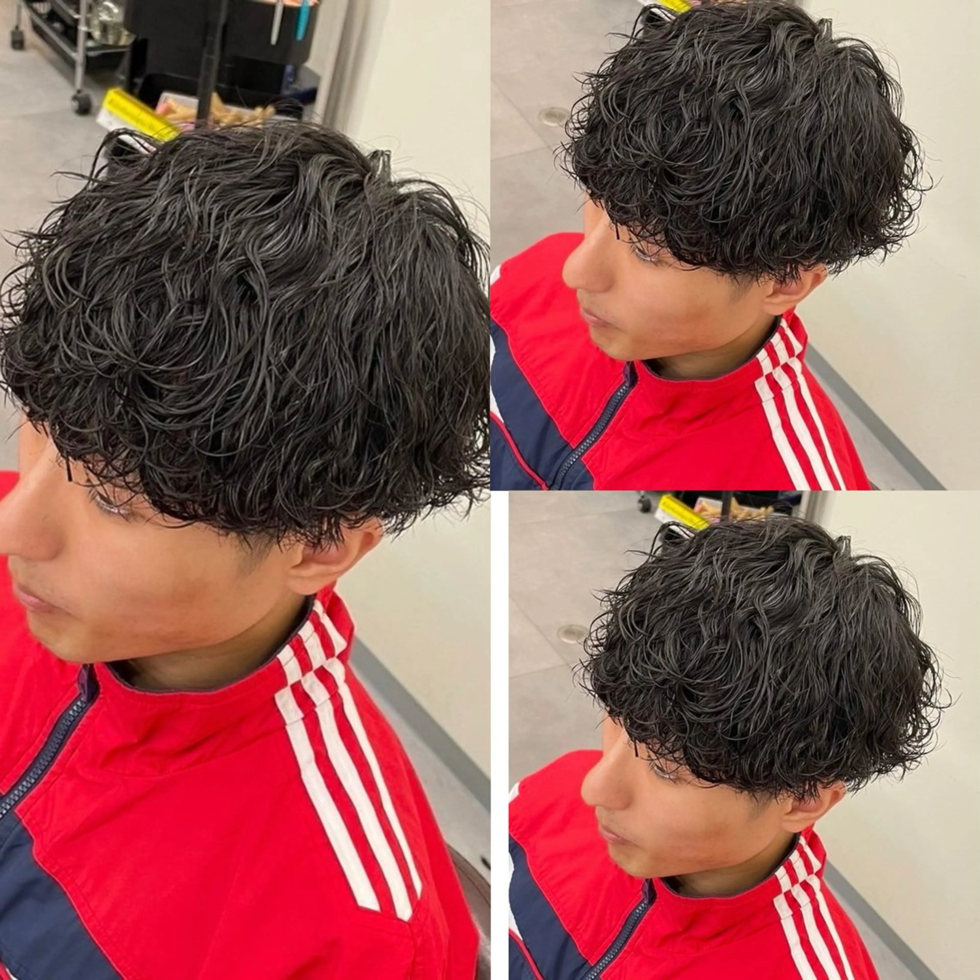 パーマ メンズ メンズカット/眉カッ ト/ブリーチ/シオリのヘアスタイル