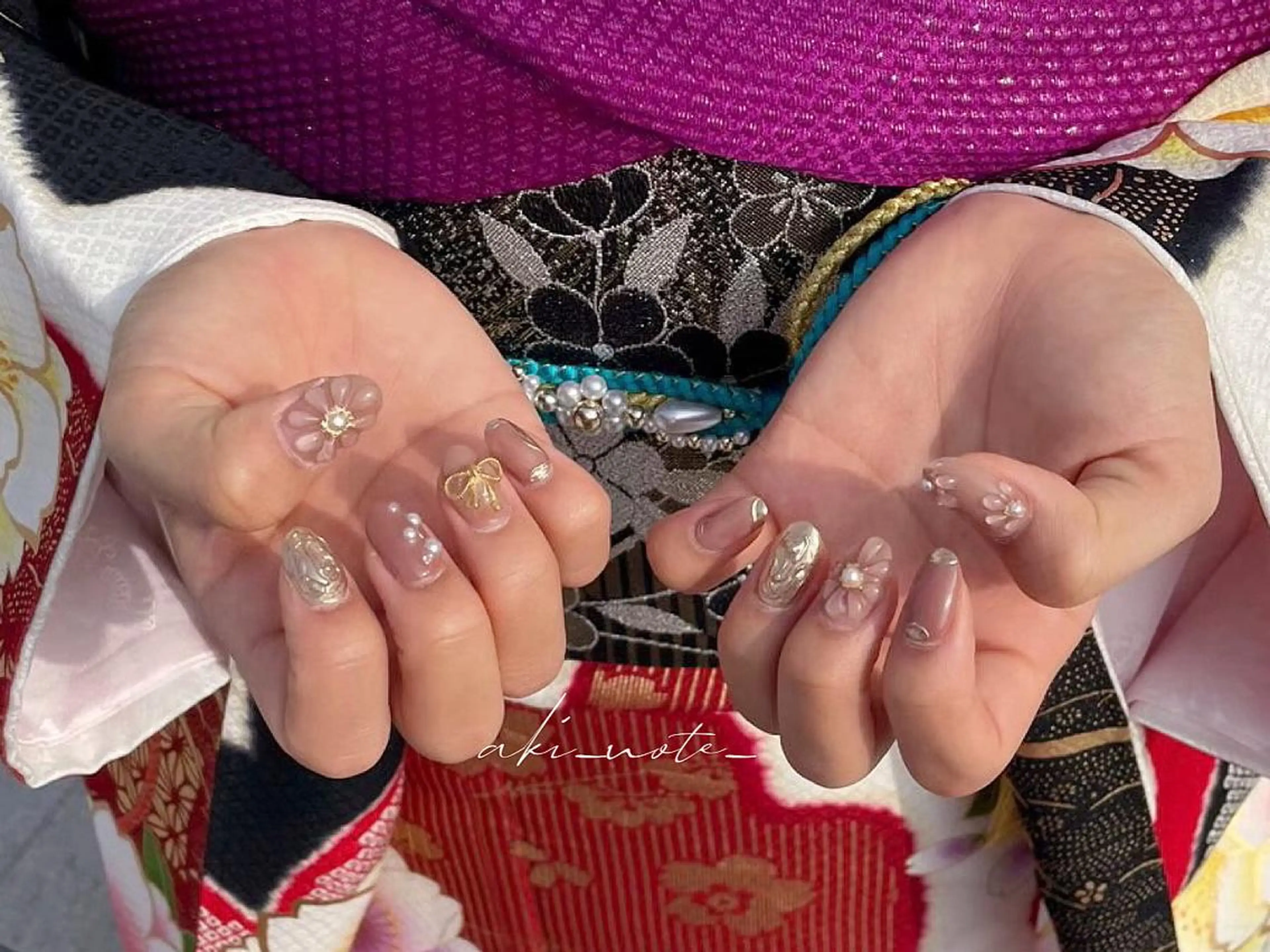 ネイル 成人式 卒業式 ブライダルネイル ハンドネイル フットネイル GRANDE大須 栄/店長 aki🌙のネイルデザイン