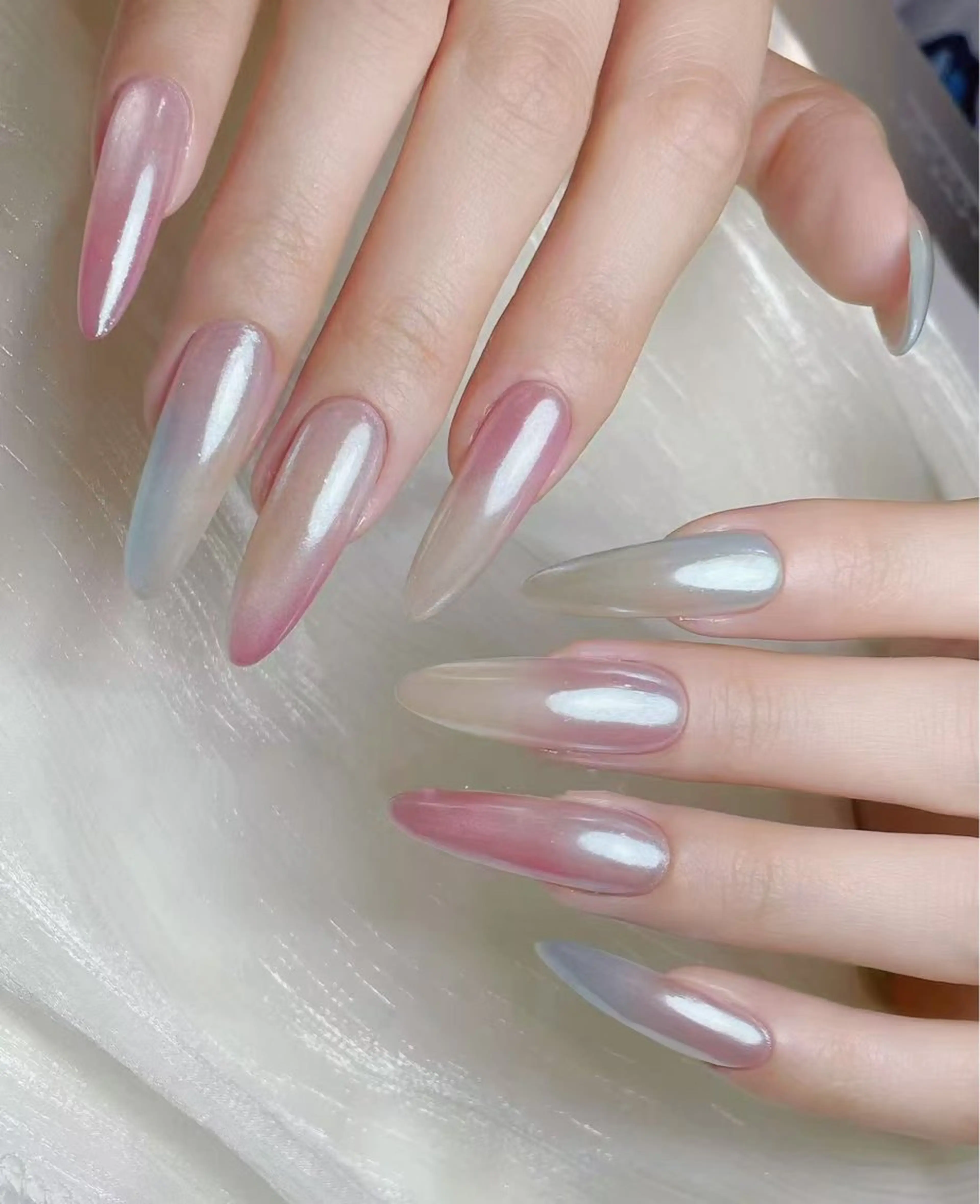 ネイル オーロラネイル フラワーネイル フットネイル フレンチネイル ジェルネイル ハンドネイル BabyYouMi ねねのネイルデザイン