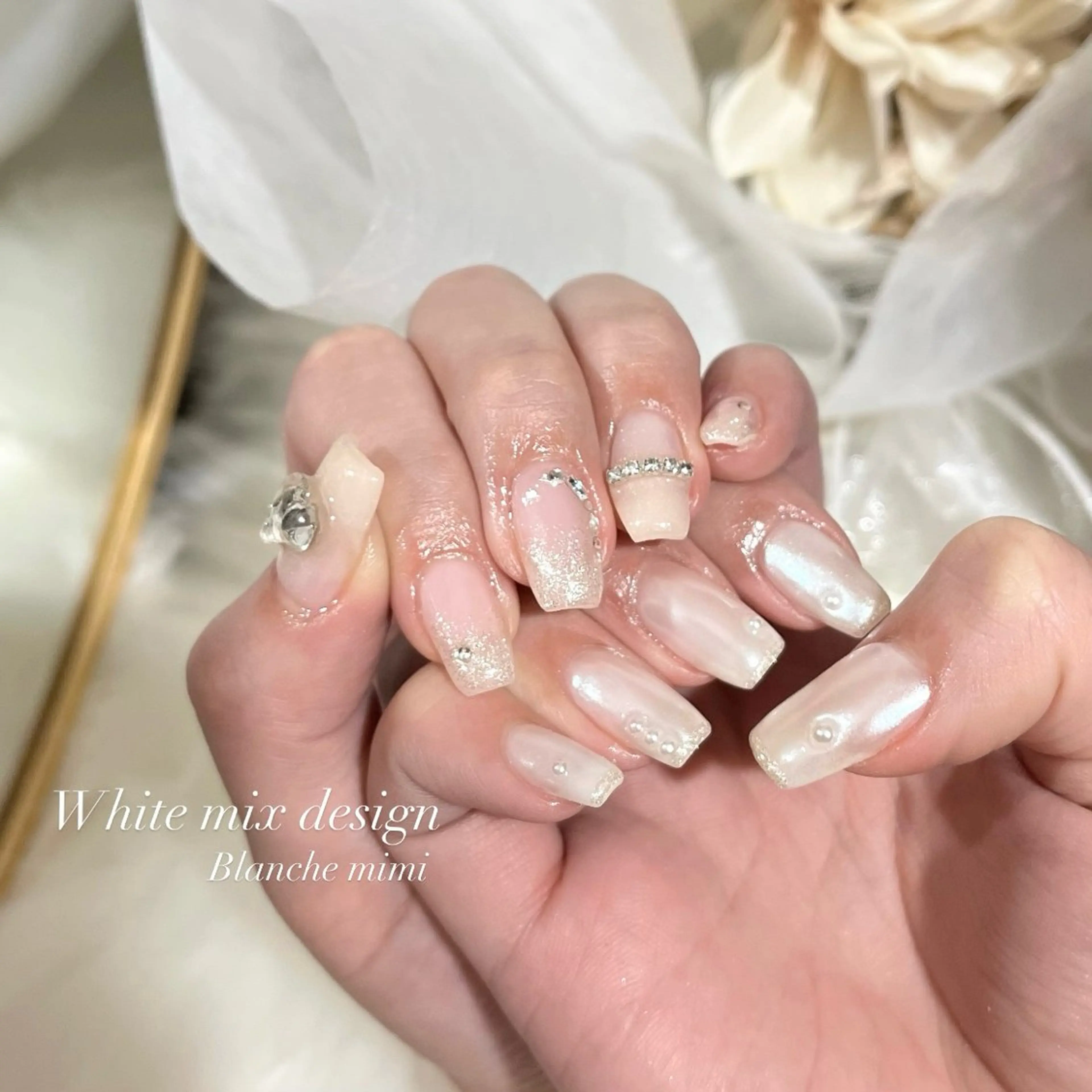 ネイル ハート Blanche mimi所属・Blanche mimi.u_aのネイルデザイン