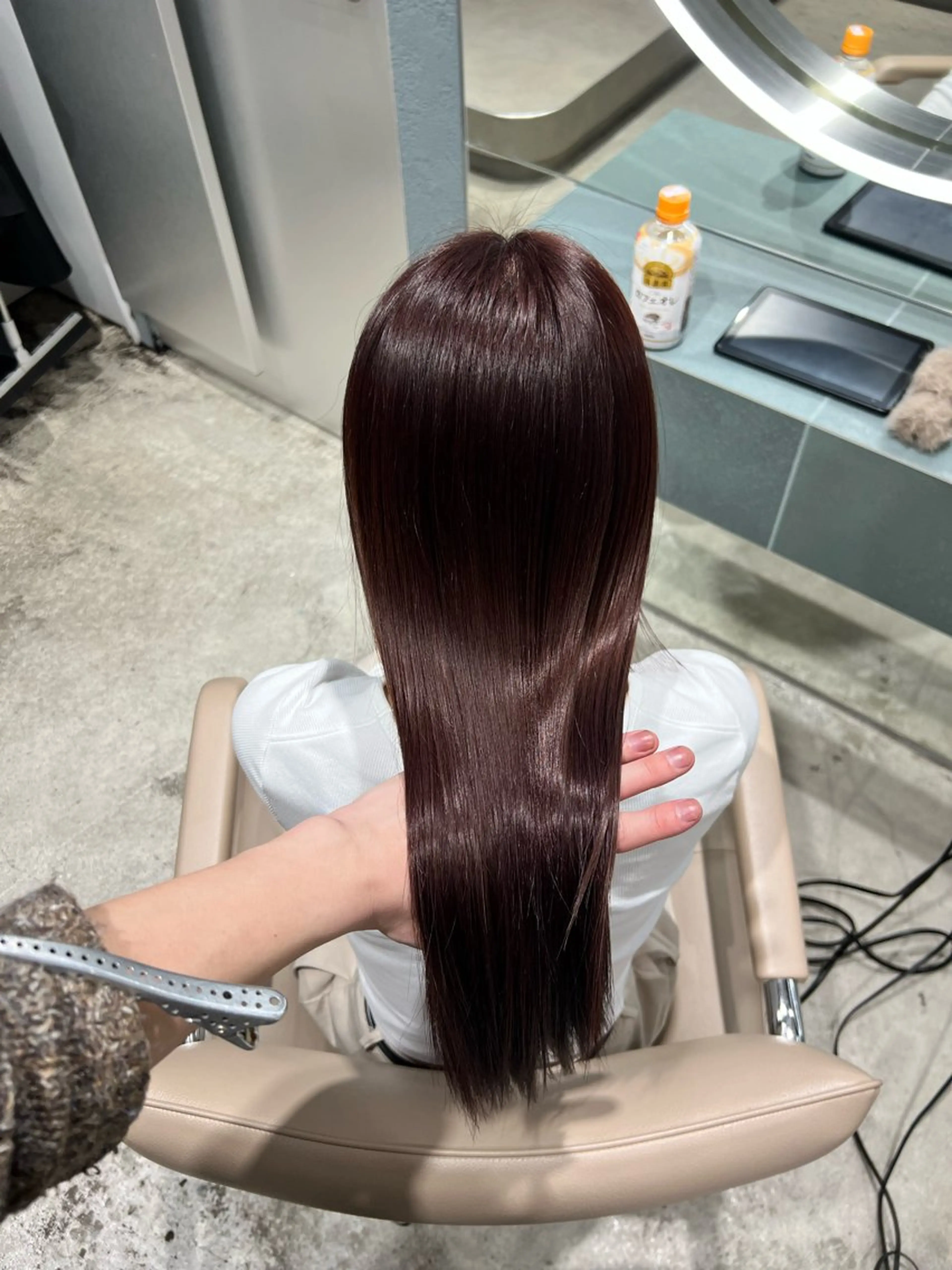 ミディアム カラー ヘアカラー トリートメント ✨髪質改善 縮毛矯正 艶髪 立川 コウキ✨のヘアスタイル