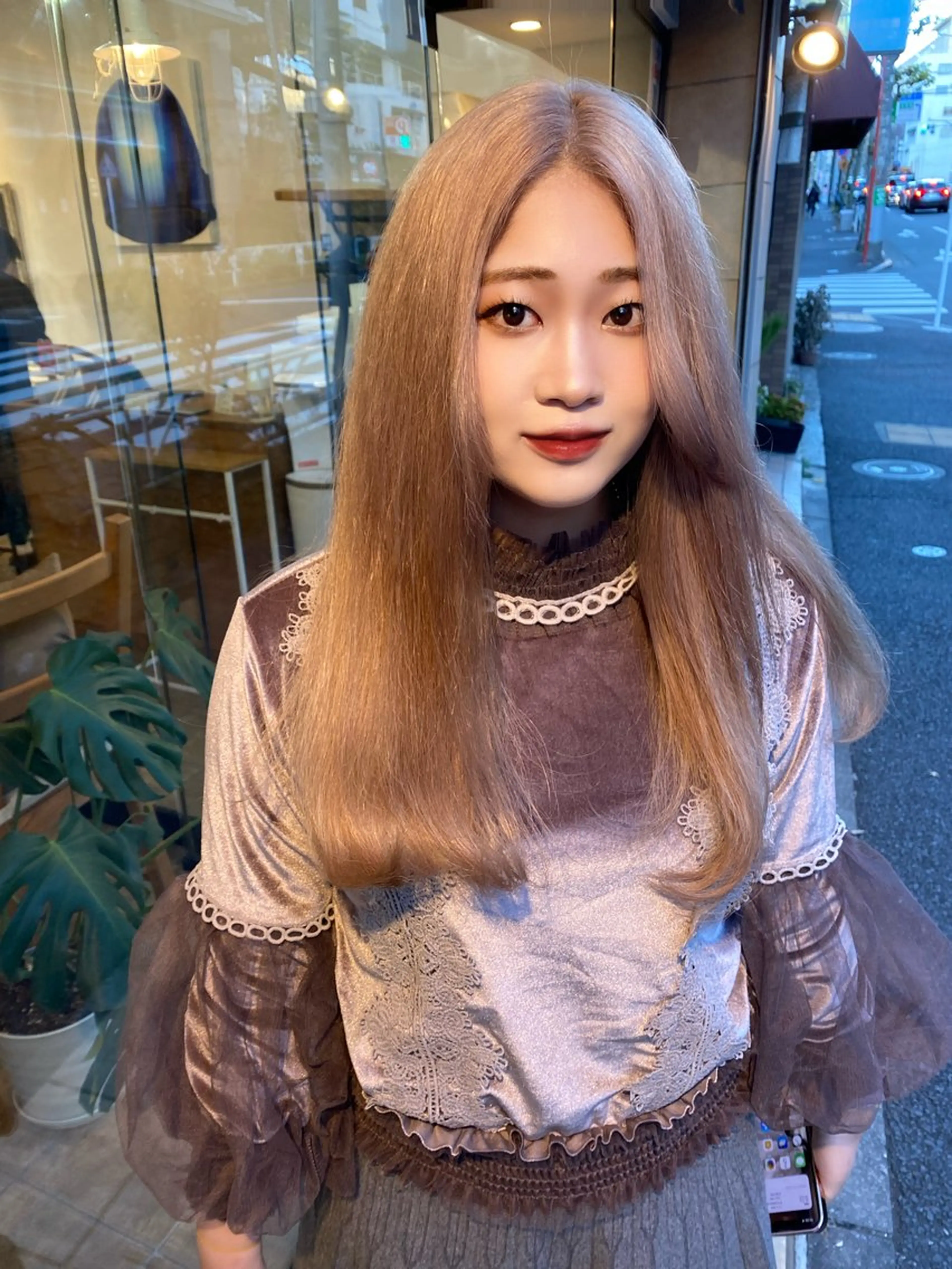 セミロング カラー Joule銀座 石山あやのヘアスタイル