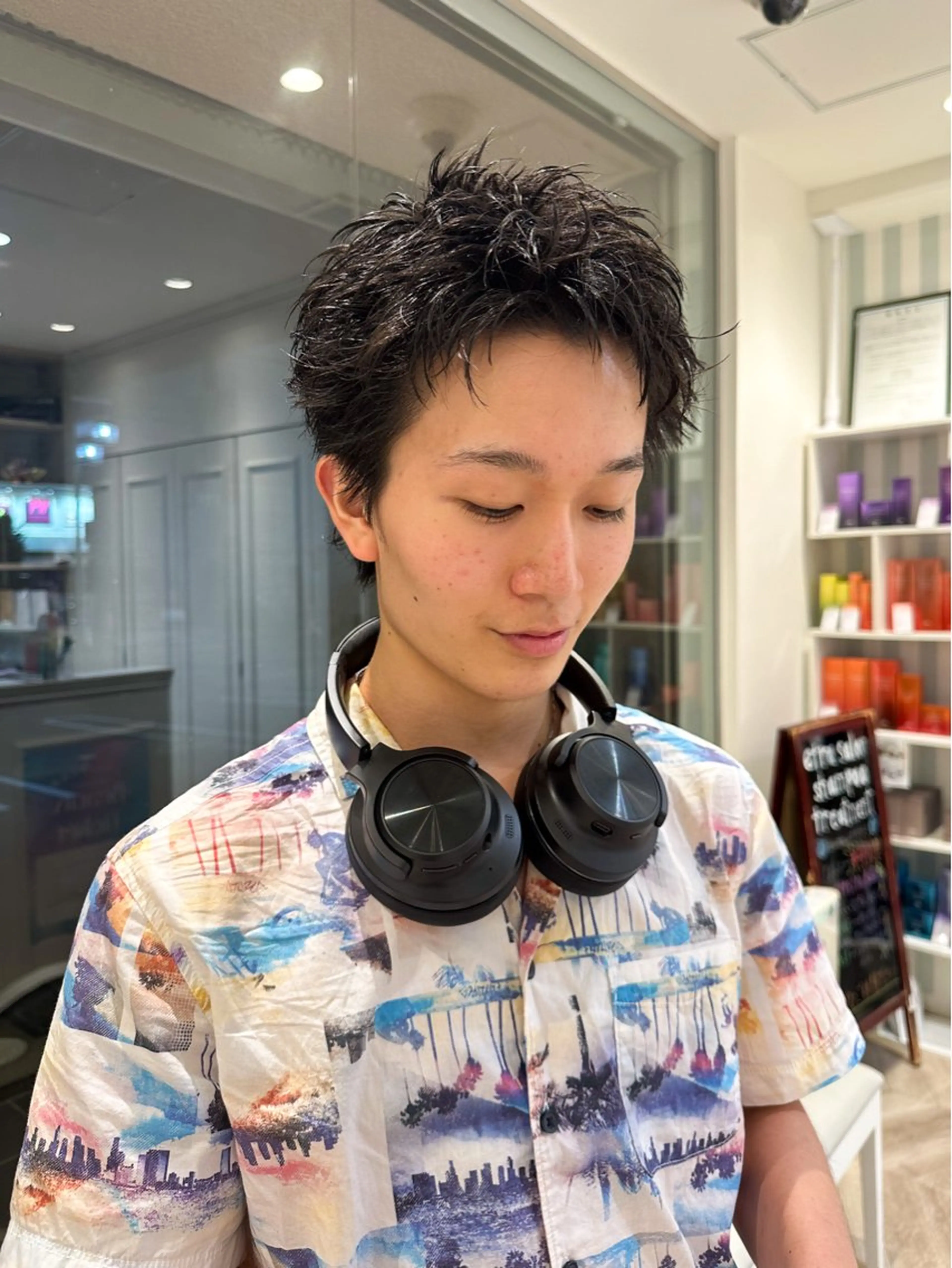 ショート パーマ メンズ メンズパーマ/ スパイキー/神田正紀のヘアスタイル