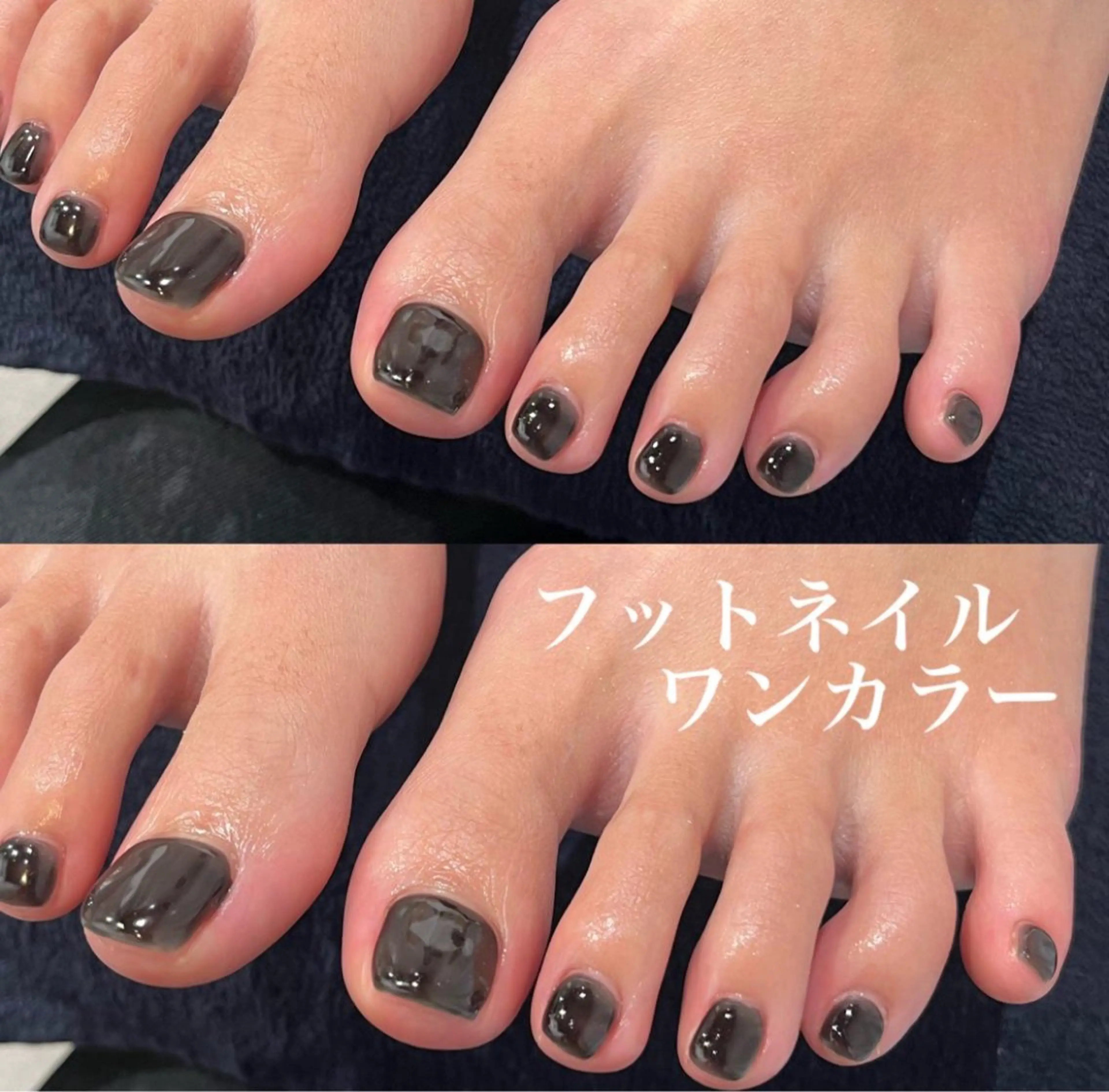 foot nail🦶🏻🖤の写真
