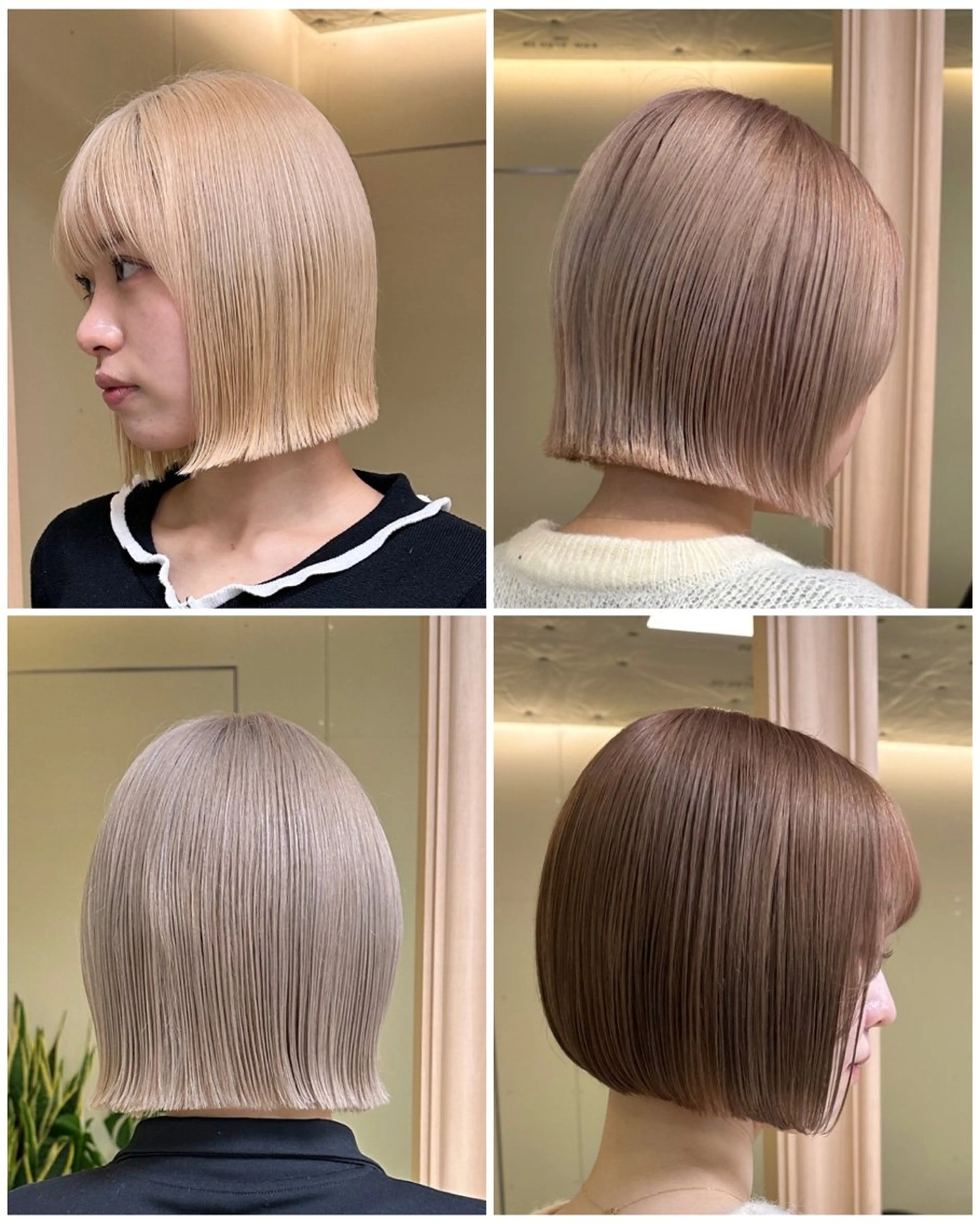 ショート カット ヘアカラー トリートメント ボブ/ぱつっとボブ/ 谷口 海星のヘアスタイル