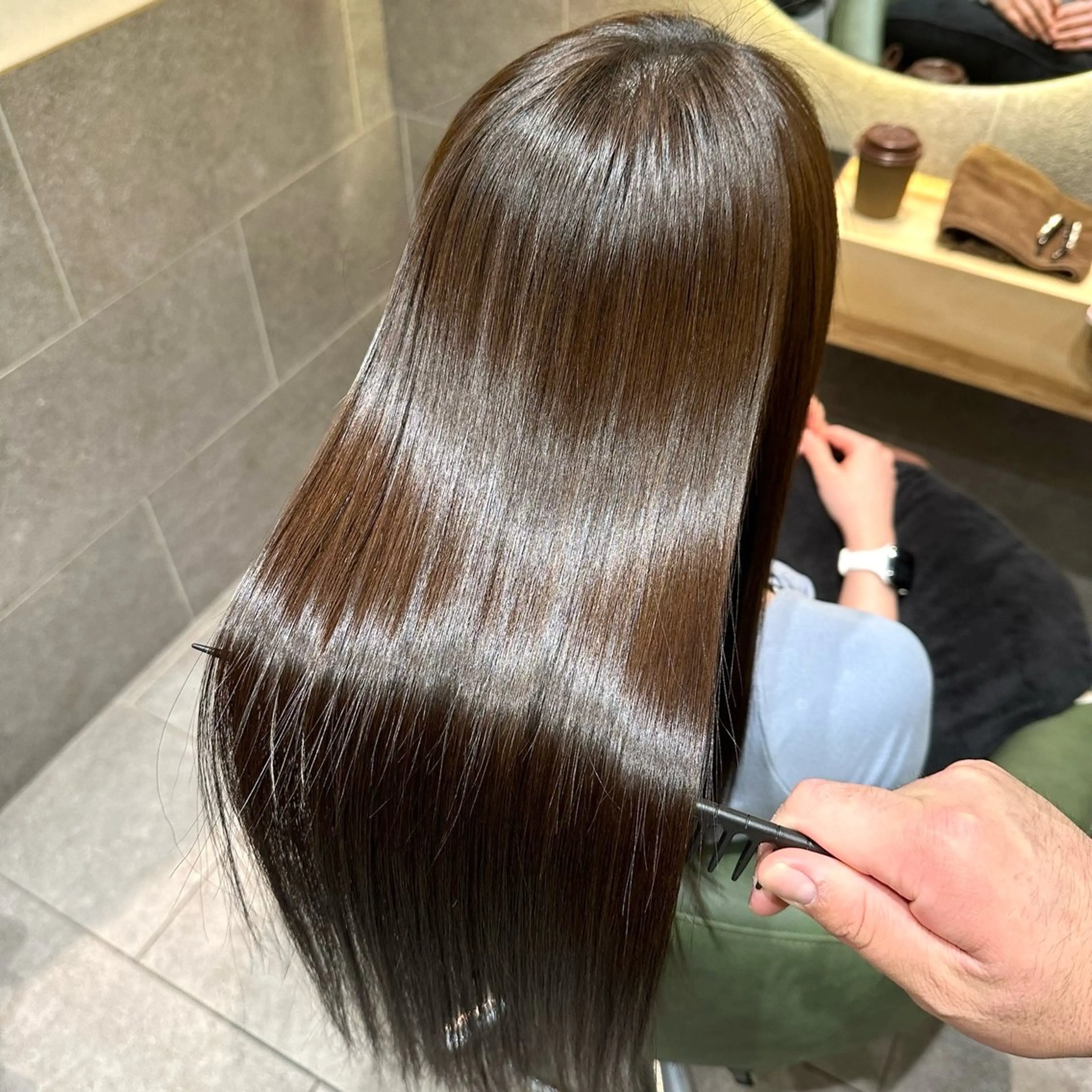 ロング カット 縮毛矯正 🫧縮毛矯正🫧 yuriのヘアスタイル