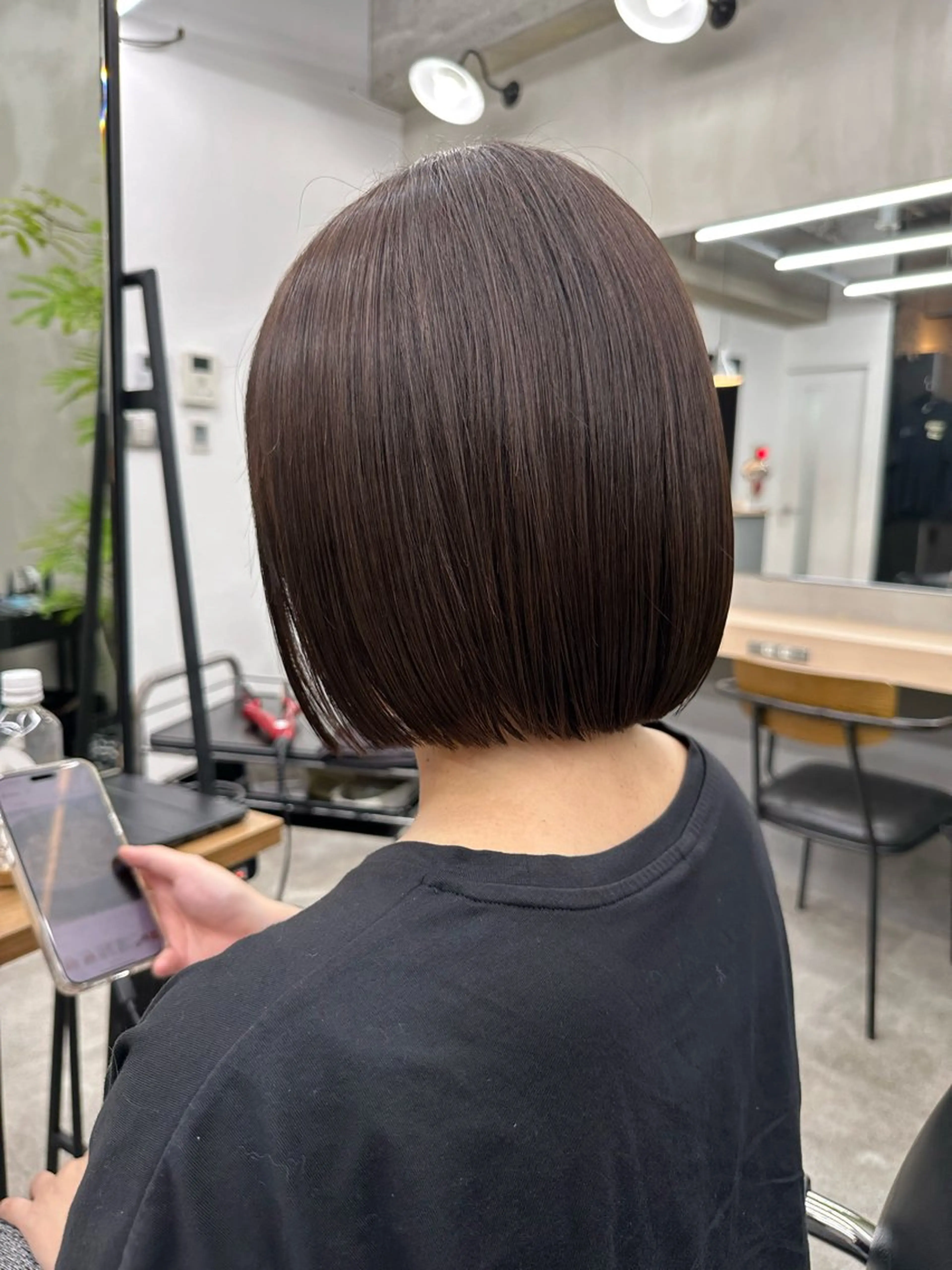 ミディアム カット ヘアカラー 髪質改善/美髪矯正/ 小顔ボブNANAのヘアスタイル