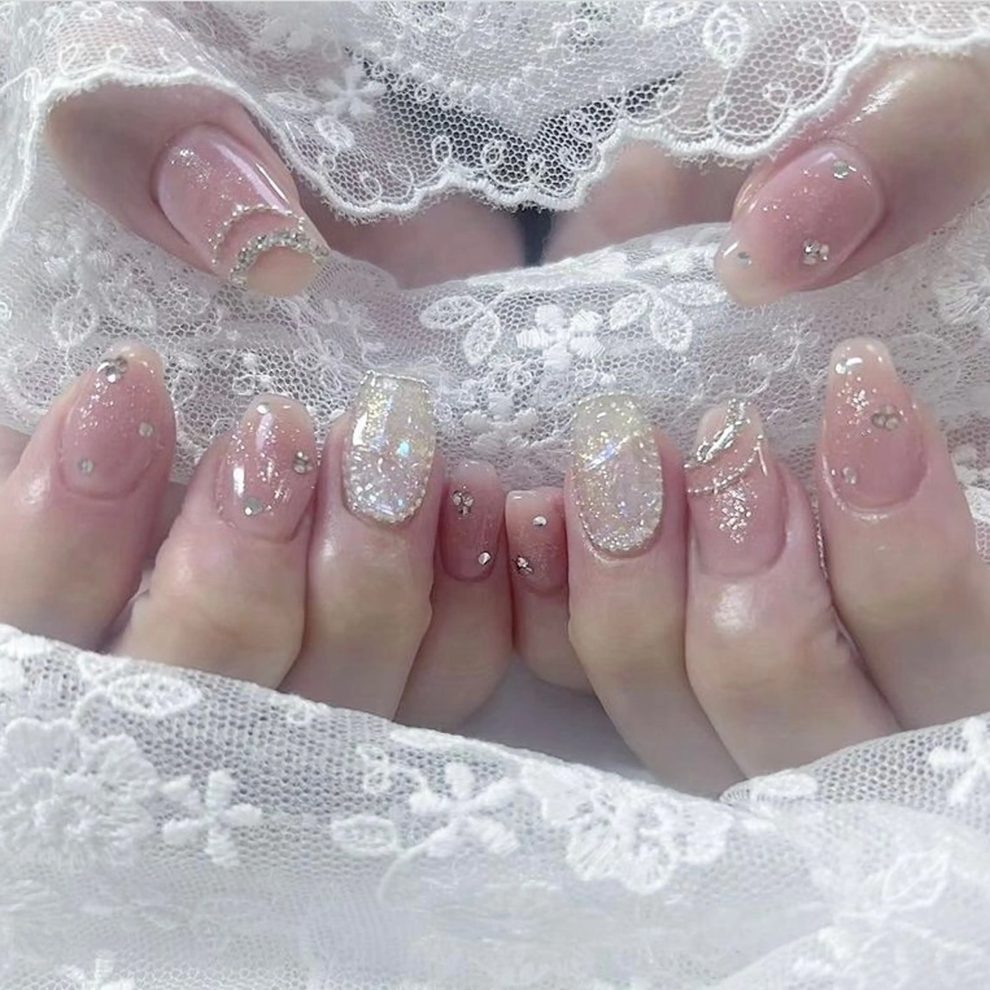 ネイル アートネイル 長さ出し フットネイル 韓国ネイル マグネットネイル ハンドネイル Kanako 💫のネイルデザイン