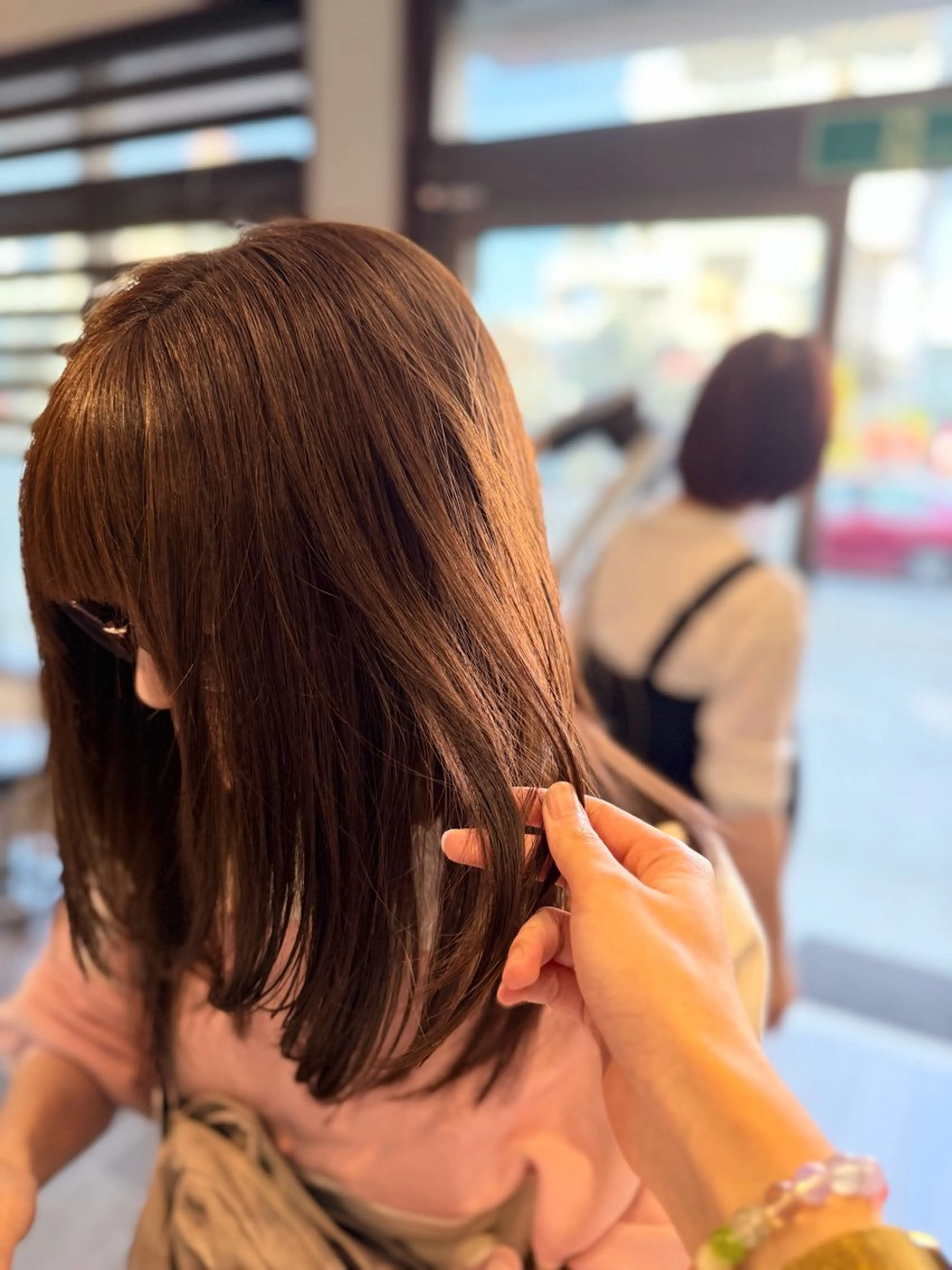 セミロング カット ヘアカラー shampoo hair salon所属・🫧レイヤー/透明感 カラー/Ryukaのヘアスタイル