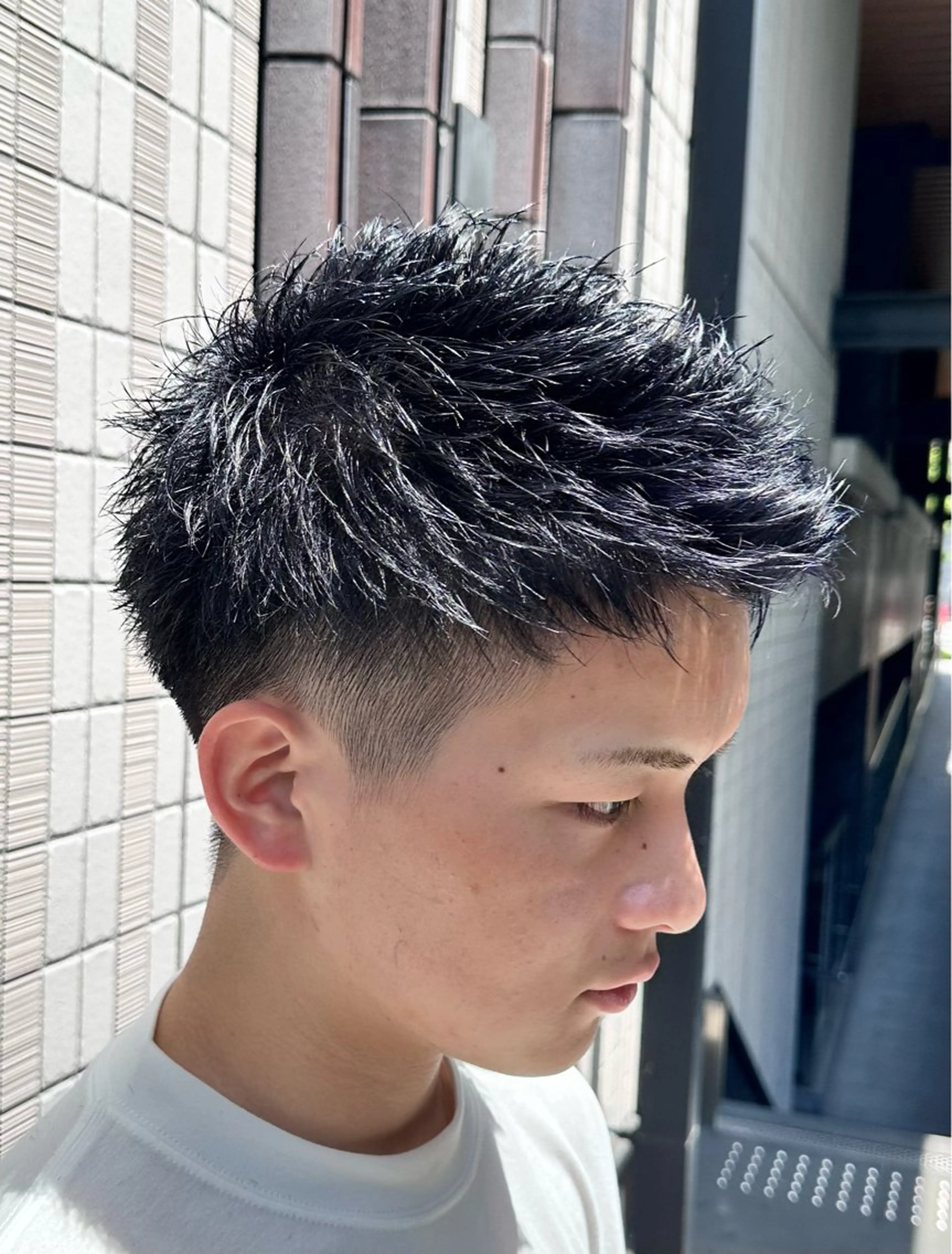 ショート ヘアアレンジ メンズ カット パーマ 梅田/メンズパーマ /短髪/田中崇奨のヘアスタイル