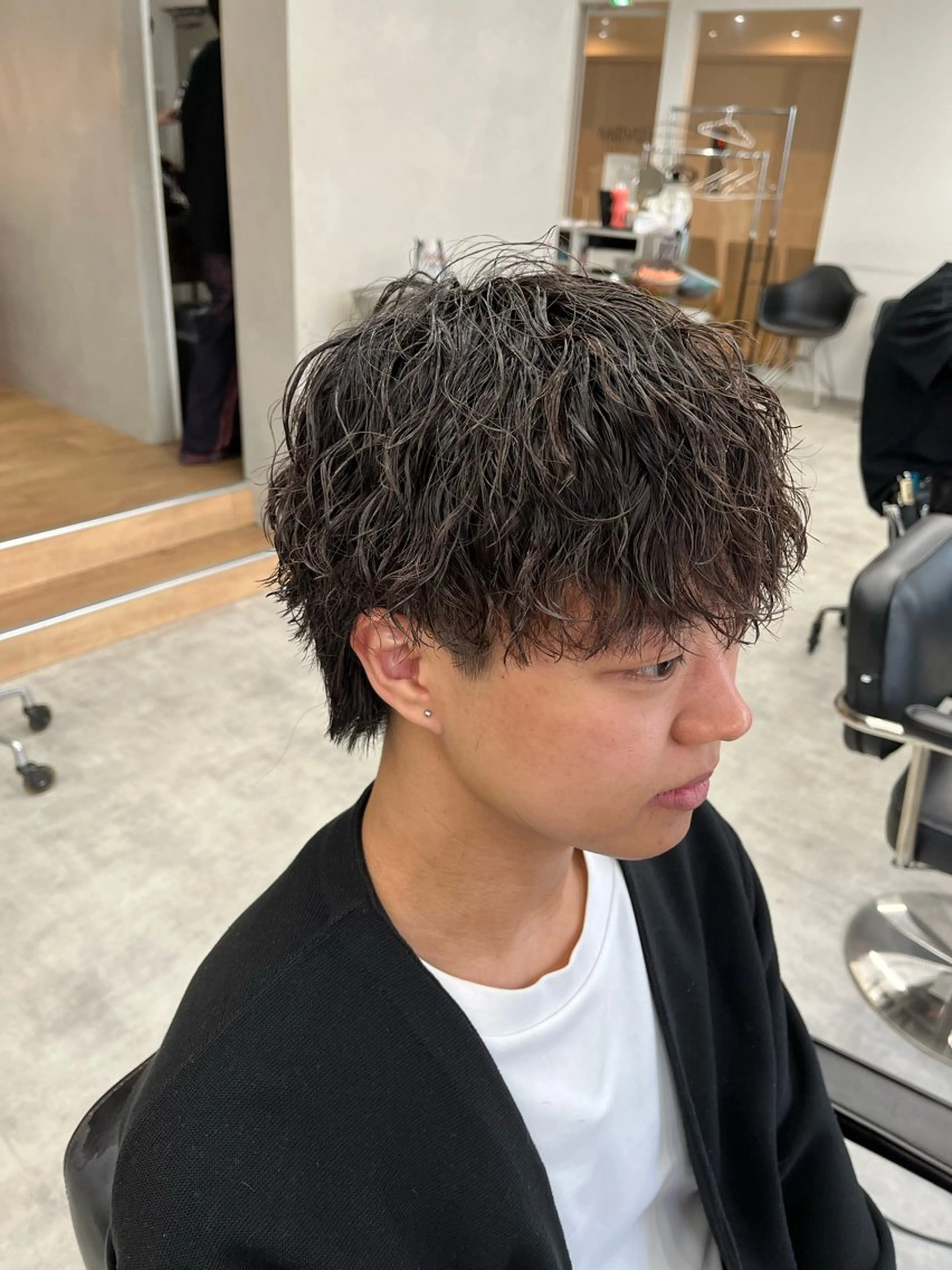 ショート パーマ メンズ メンズパーマ ツイストスパイラルパーマ スパイラルパーマ カット パーマ 新潟メンズパーマ 新潟駅/小田拓実のヘアスタイル