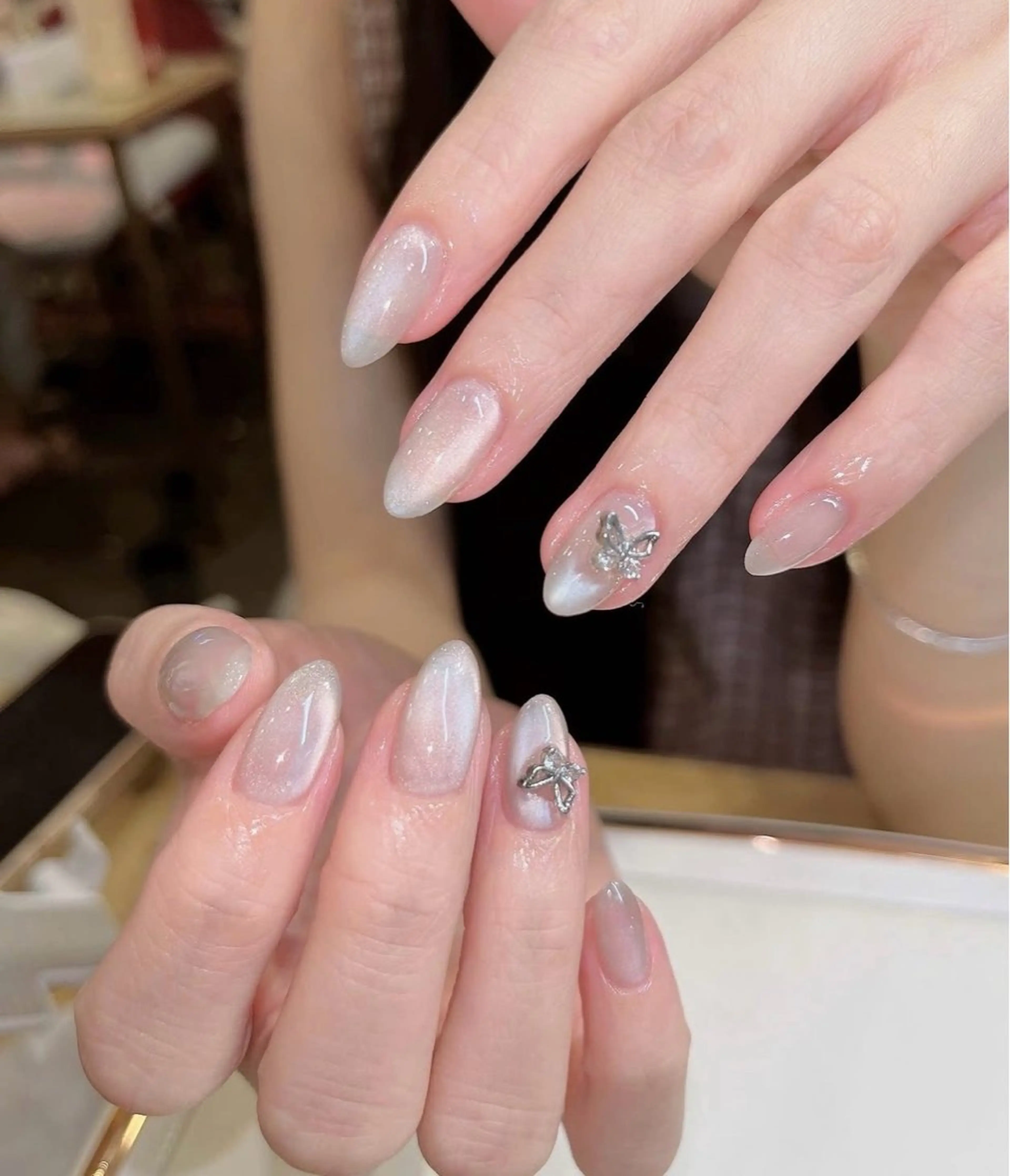 ネイル シンプルネイル ネイルチップ sora ❄️のネイルデザイン