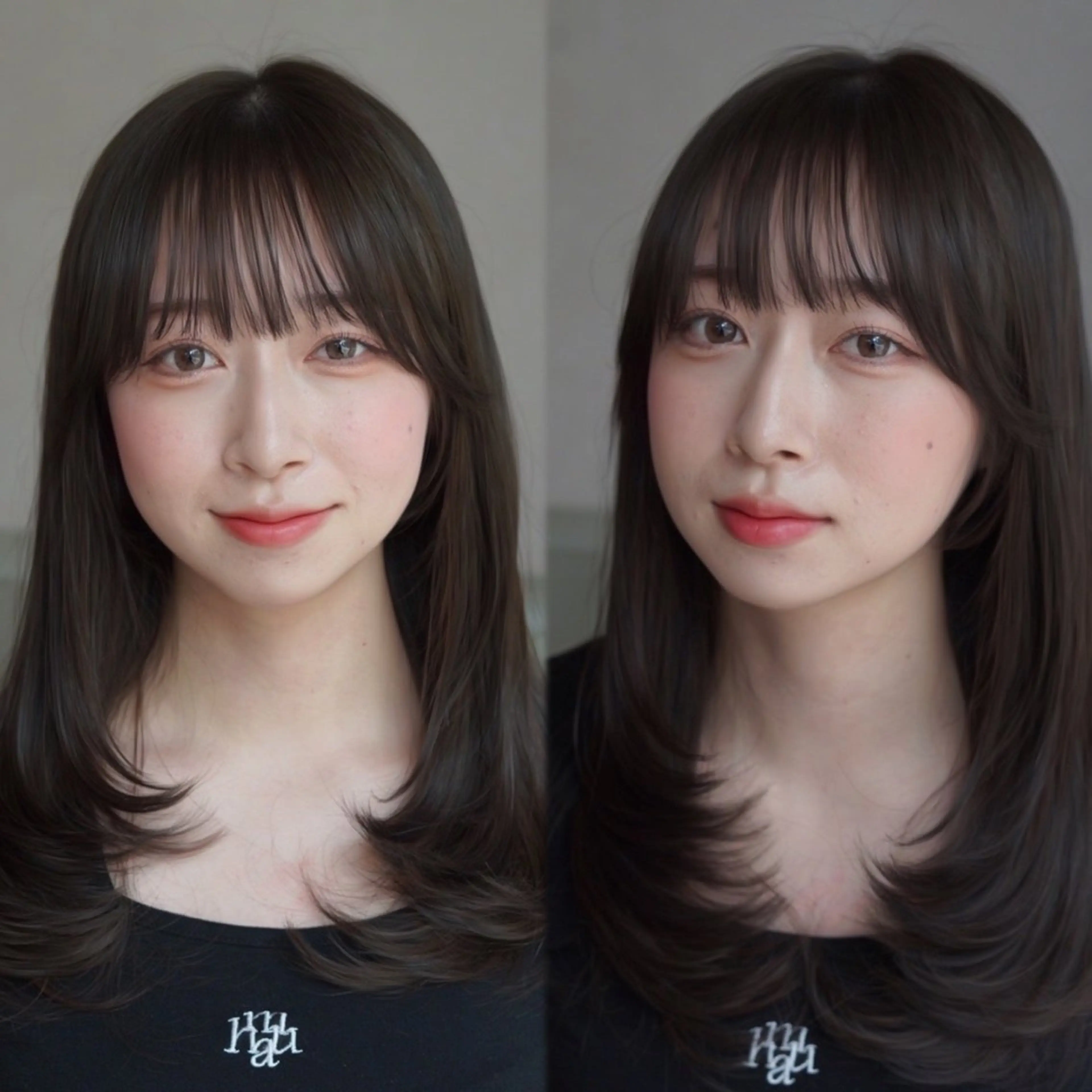 セミロング カラー 髪質改善 縮毛矯正 ワンホンヘア レイヤーカット/ くびれヘア佐藤大空のヘアスタイル