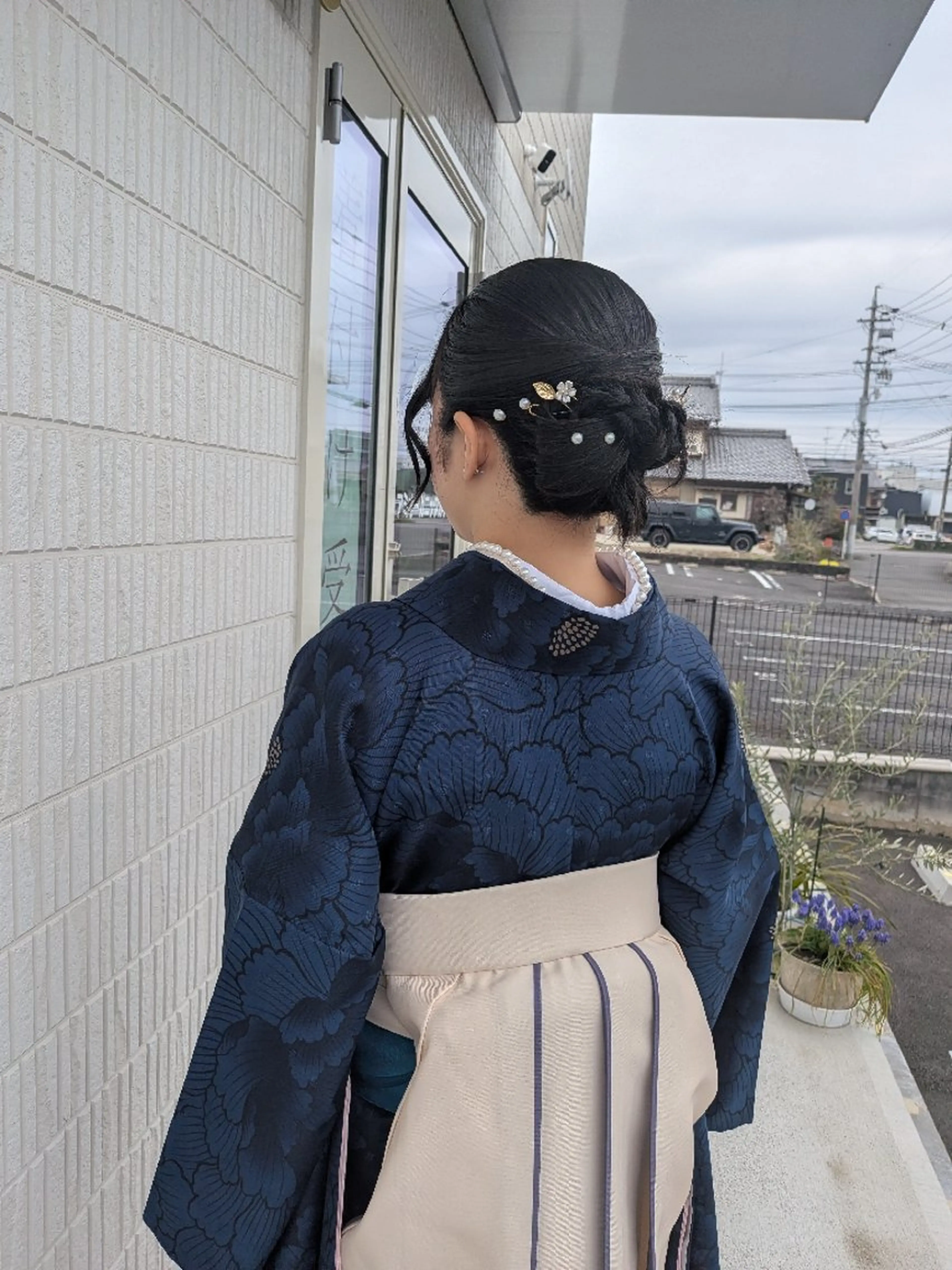 セミロング 着付け アミオーガニック カラーのヘアスタイル