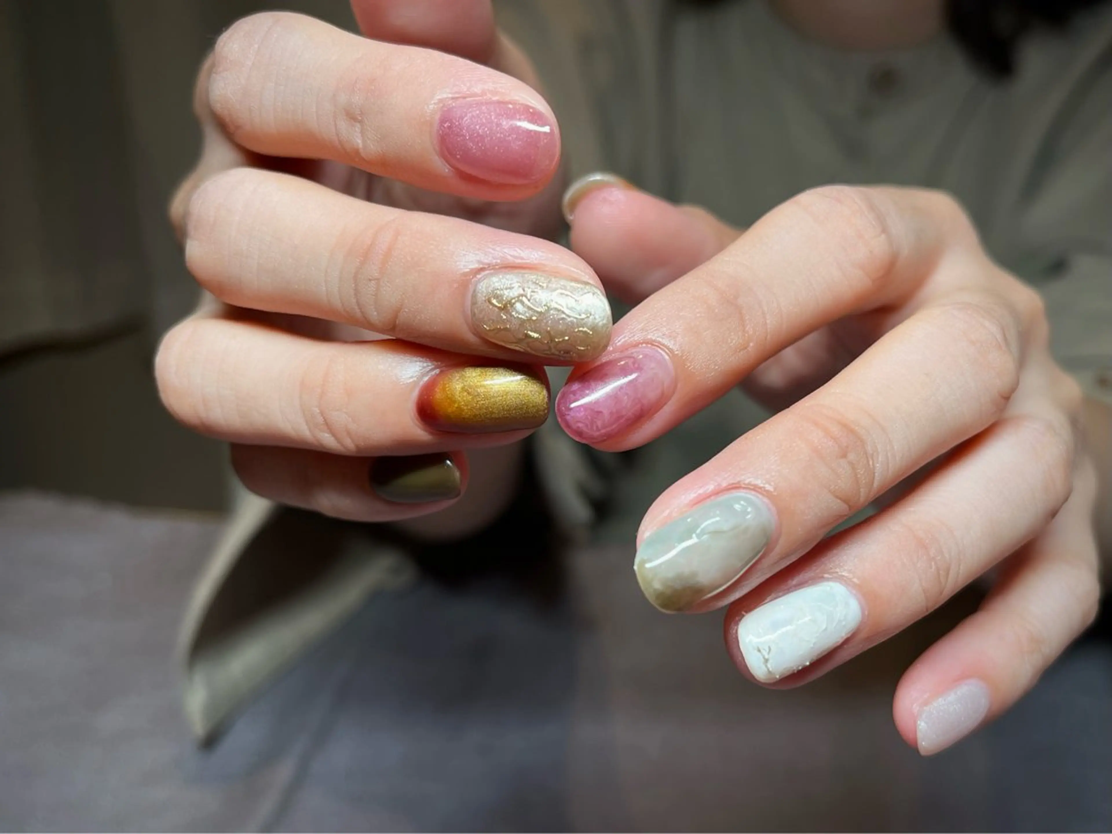 ネイル 持ち込み ニュアンスネイル atelier mofのネイルデザイン