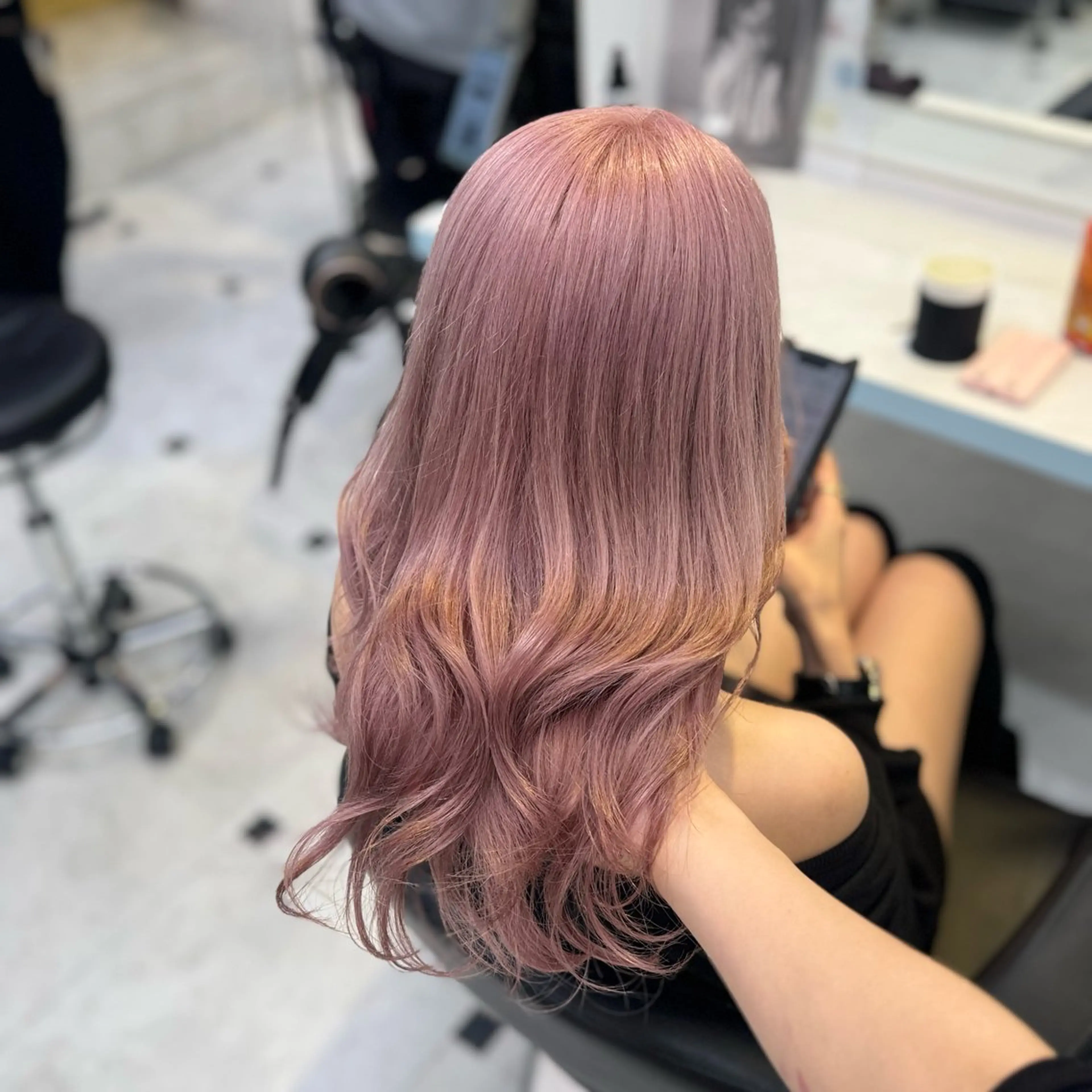ロング カラー ヘアカラー トリートメント ヘッドスパ ヘアセット 暖色🩷透明感カラー ♡Maika♡のヘアスタイル