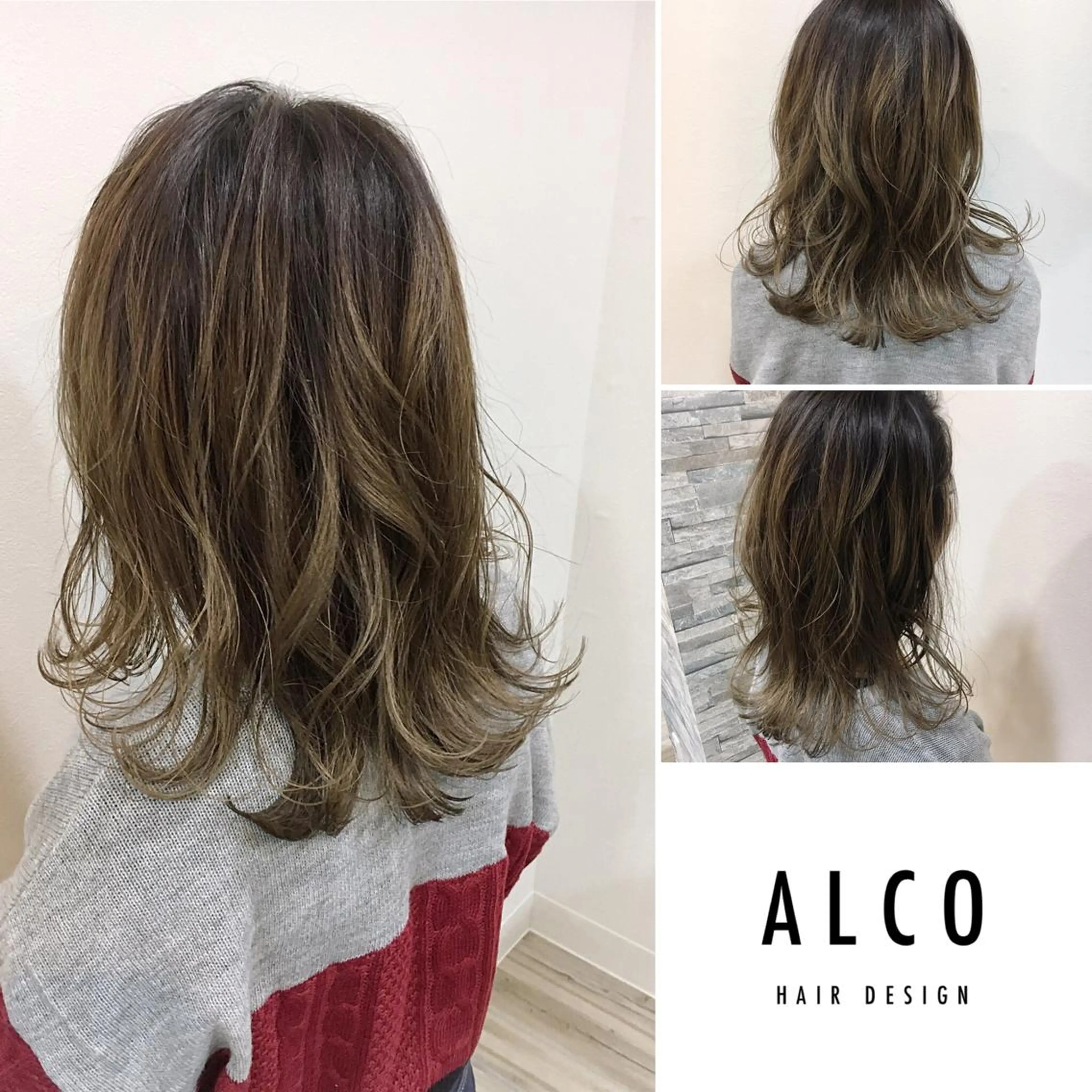 ミディアム カラー ワタイショウタ 髪質改善✨眉毛サロンのヘアスタイル