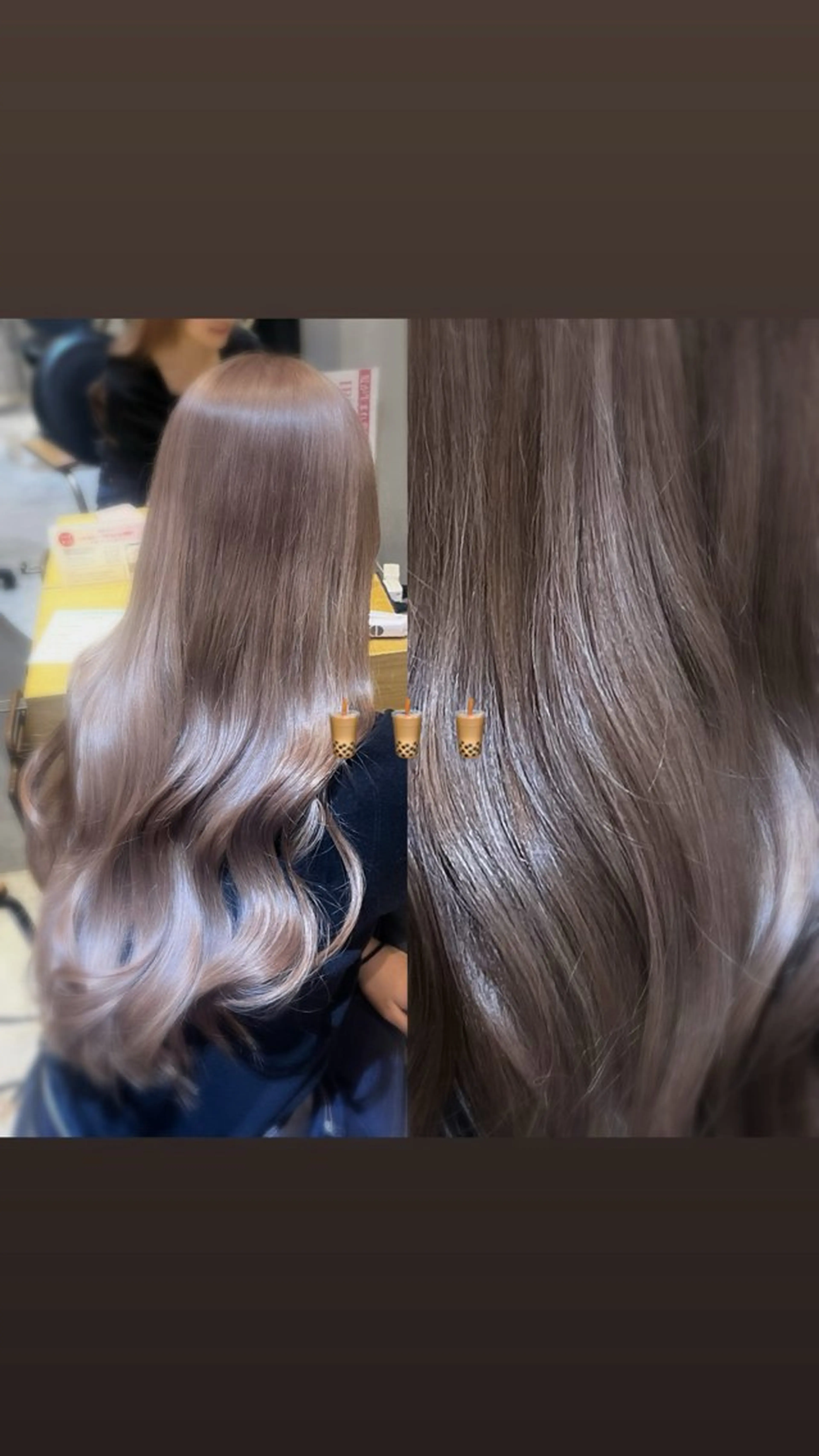 ロング カラー ブリーチ ケアブリーチ 透明感カラー ダークグレー グレージュ ヘアカラー トリートメント ラフィスヘアードープ所属・👑髪質改善wカラー /ハイトーン/アユカのヘアスタイル