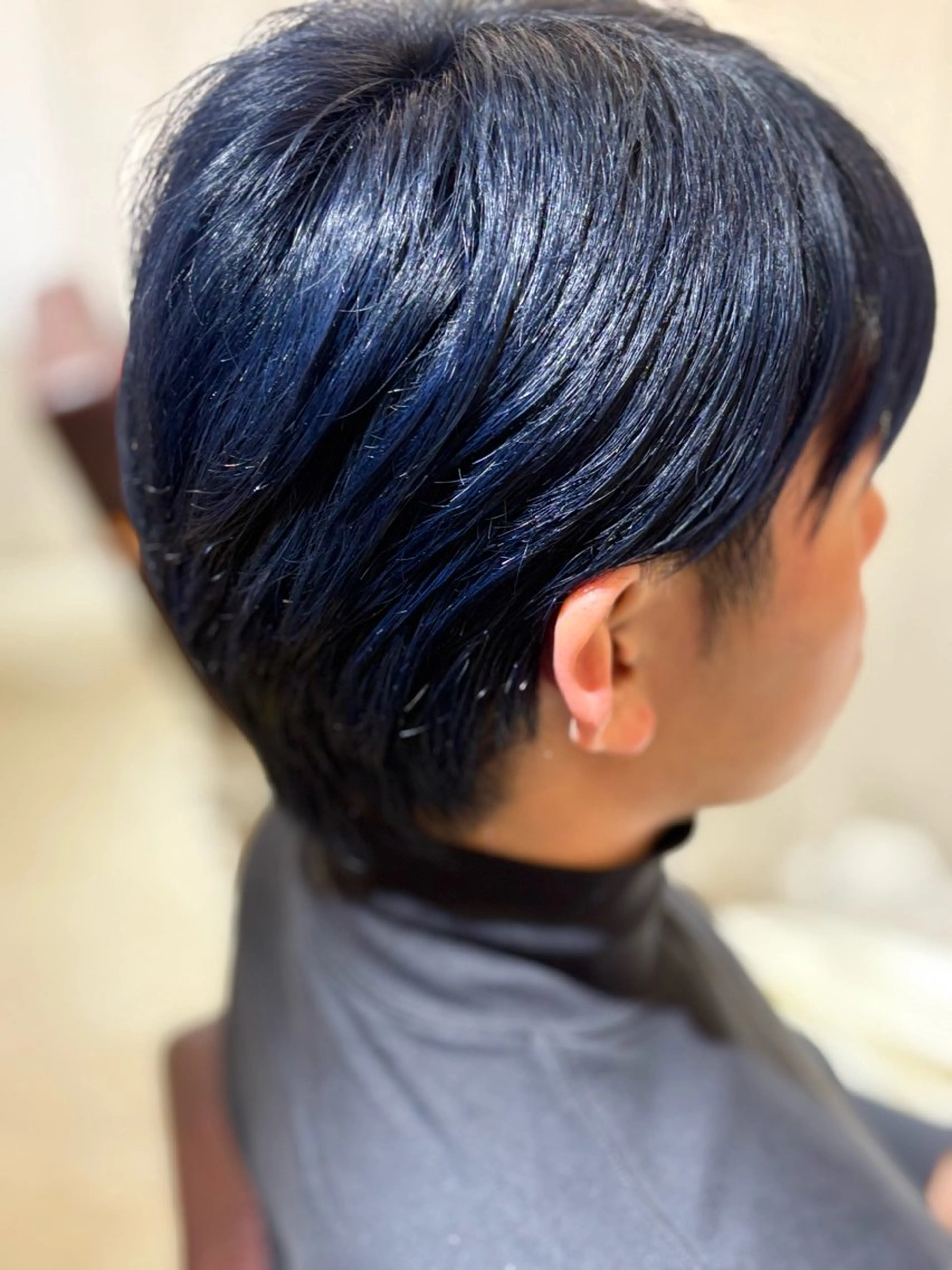 ショート カラー メンズ メンズブリーチ ブリーチ ブルーカラー ネイビーカラー le.pidorge Tamaのその他イメージ