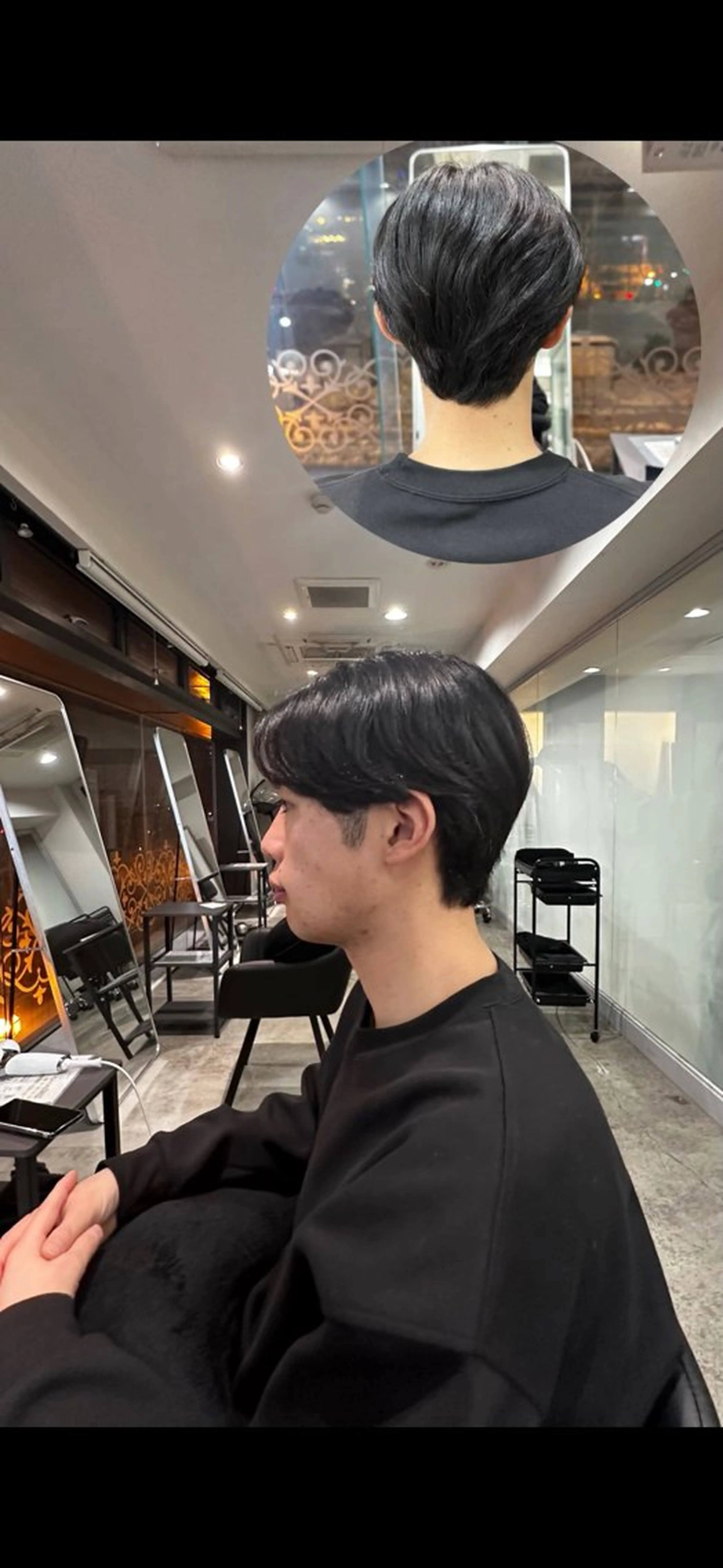 メンズ センターパート カット メンズカット/シャド ウパーマ/URYUのヘアスタイル