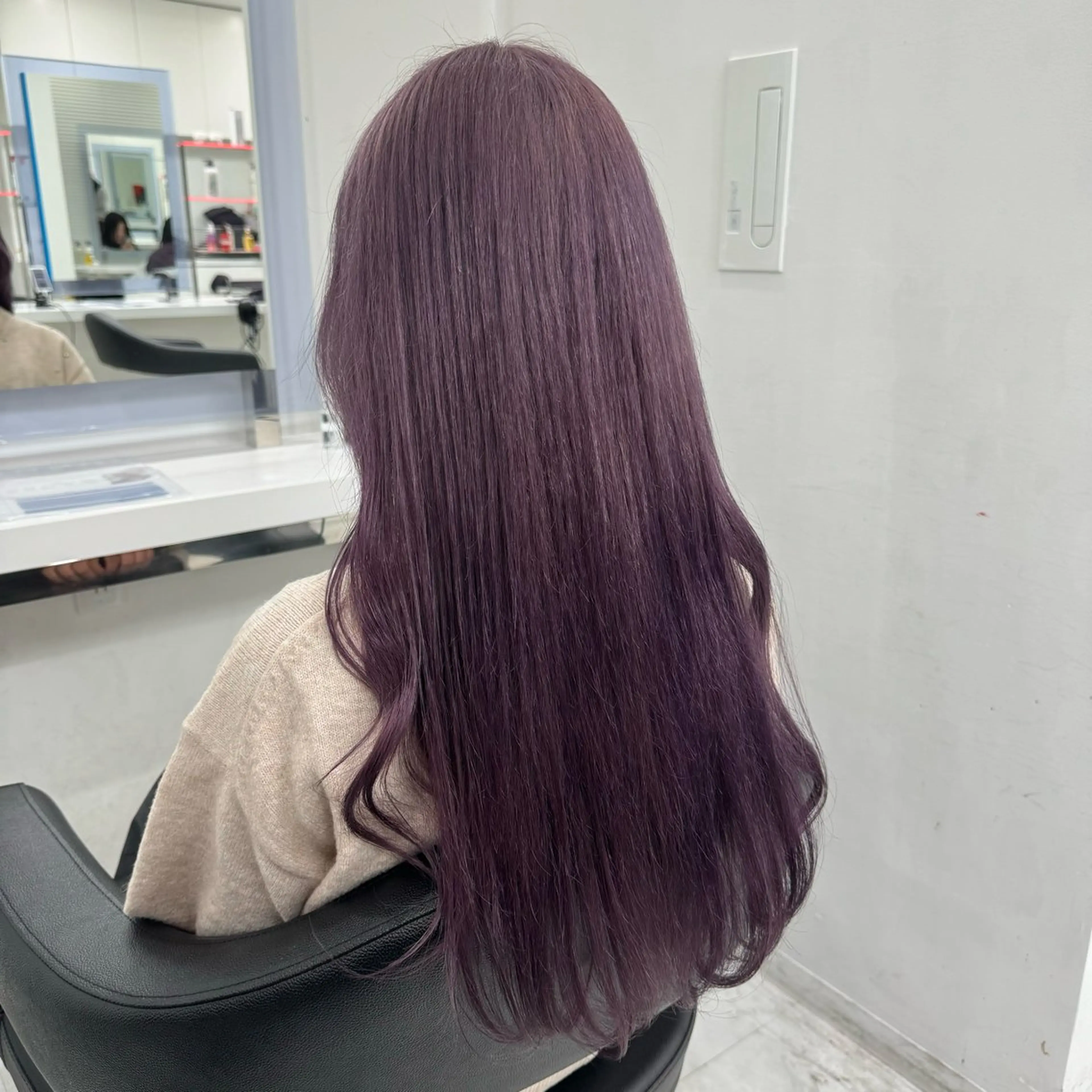 ロング カラー 🤍淡色ピンク&ラベ ンダーYUKI🤍のヘアスタイル