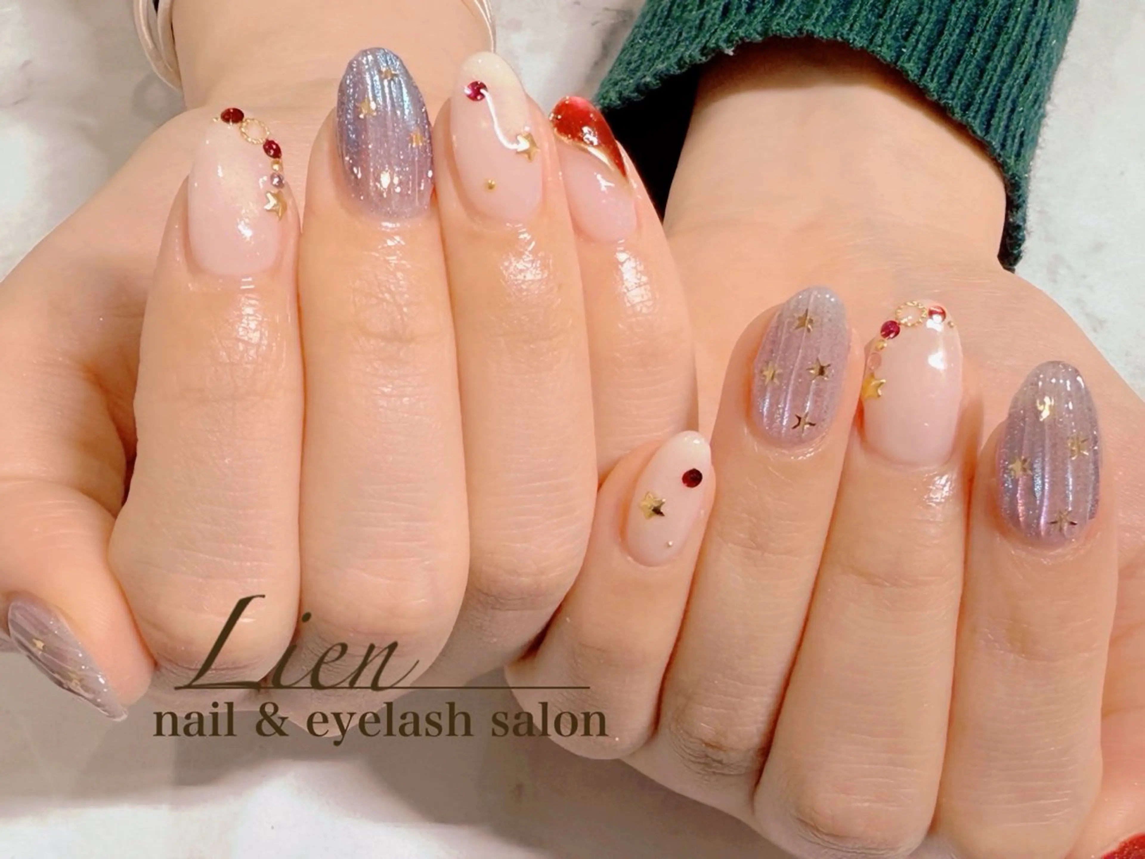ネイル 長さ出し フットネイル フレンチネイル ジェルネイル ガラスフレンチ ハンドネイル Lien（リアン） 銀座駅6分のネイルデザイン
