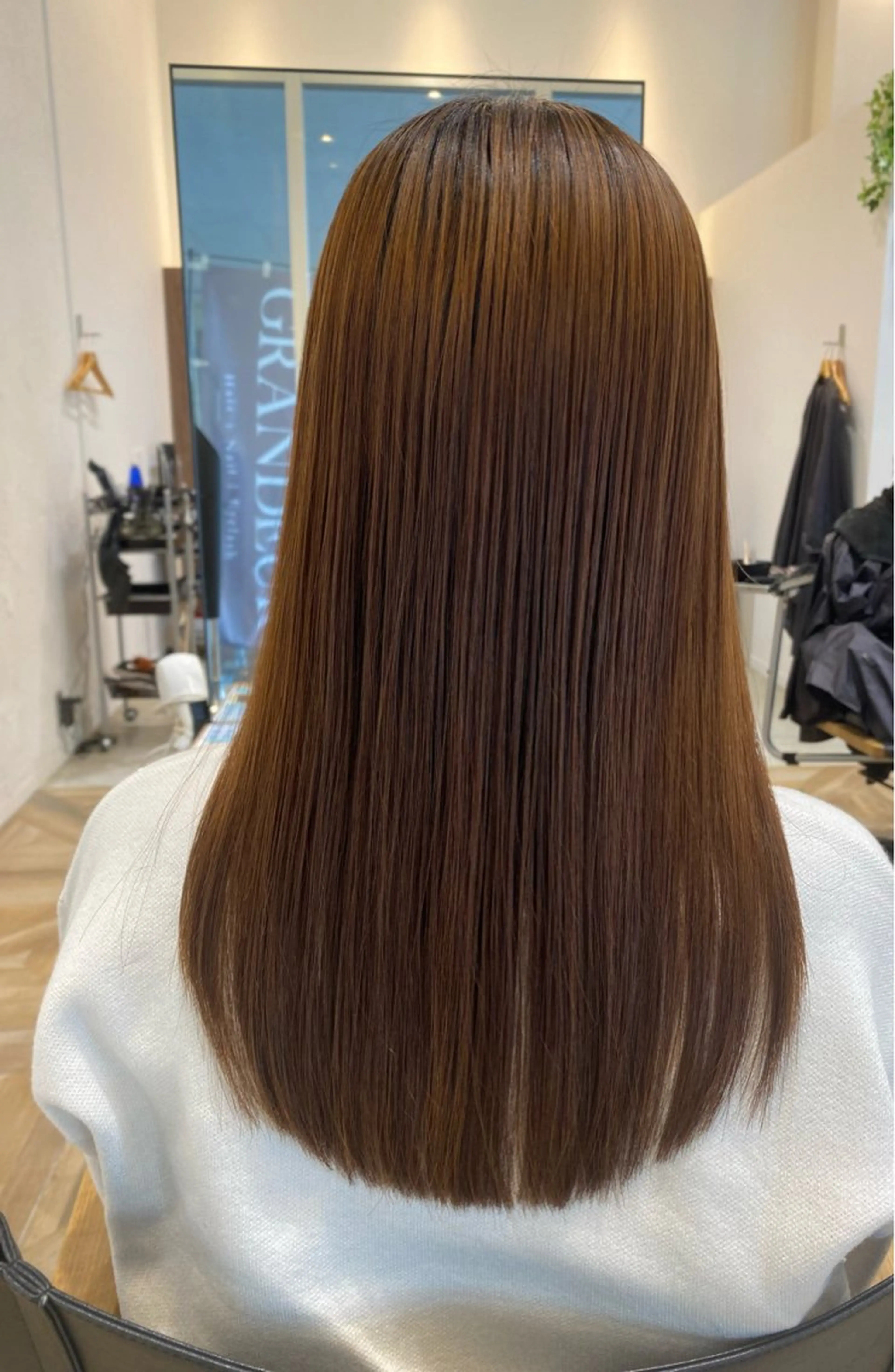 ロング 上平 江身のヘアスタイル