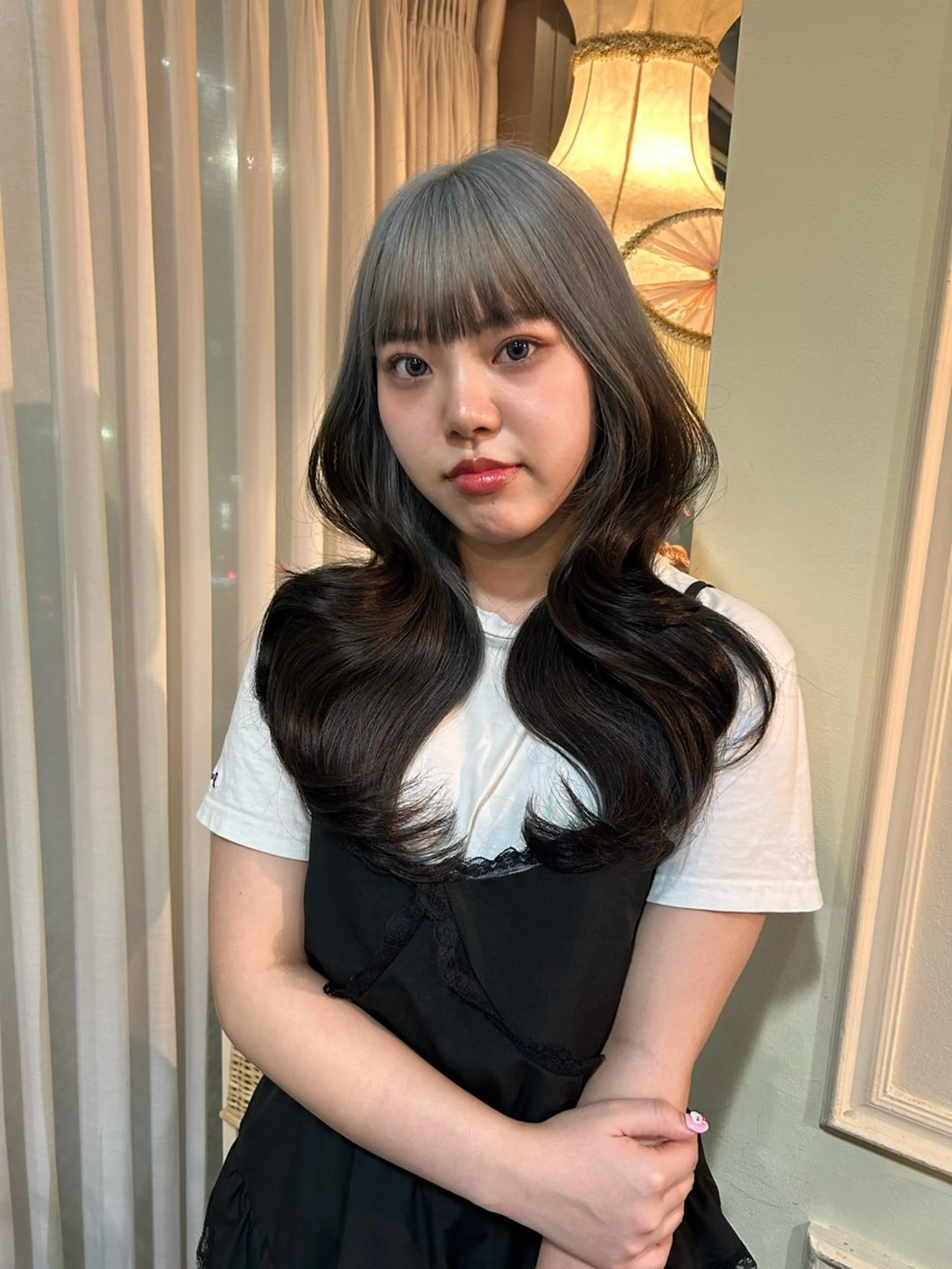 ロング カラー デザインカラー くびれヘア レイヤーカット 'AXISガスビル Rinのヘアスタイル