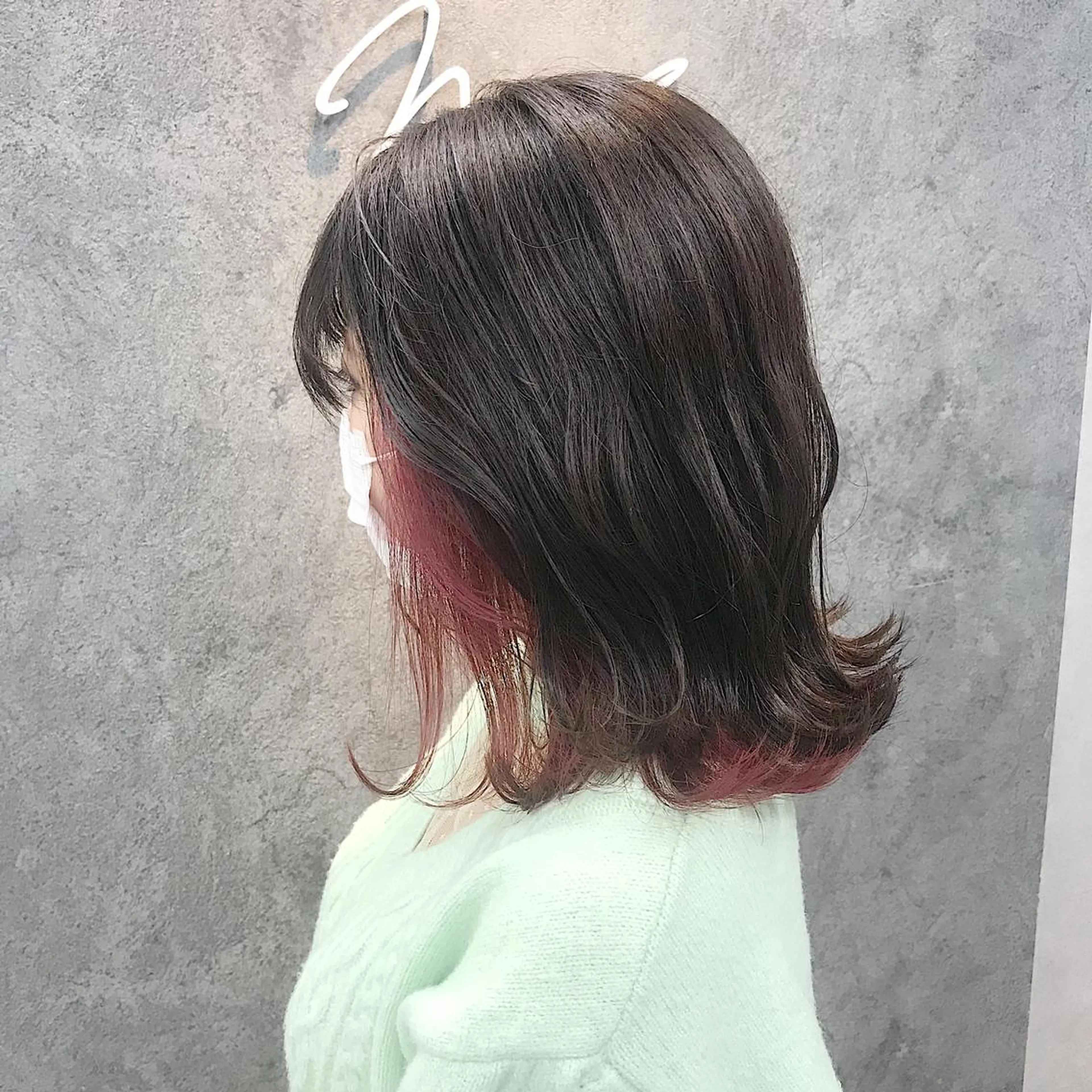 ミディアム カット ヘアカラー トリートメント 所渉/韓国レイヤー /ウルフカットのヘアスタイル
