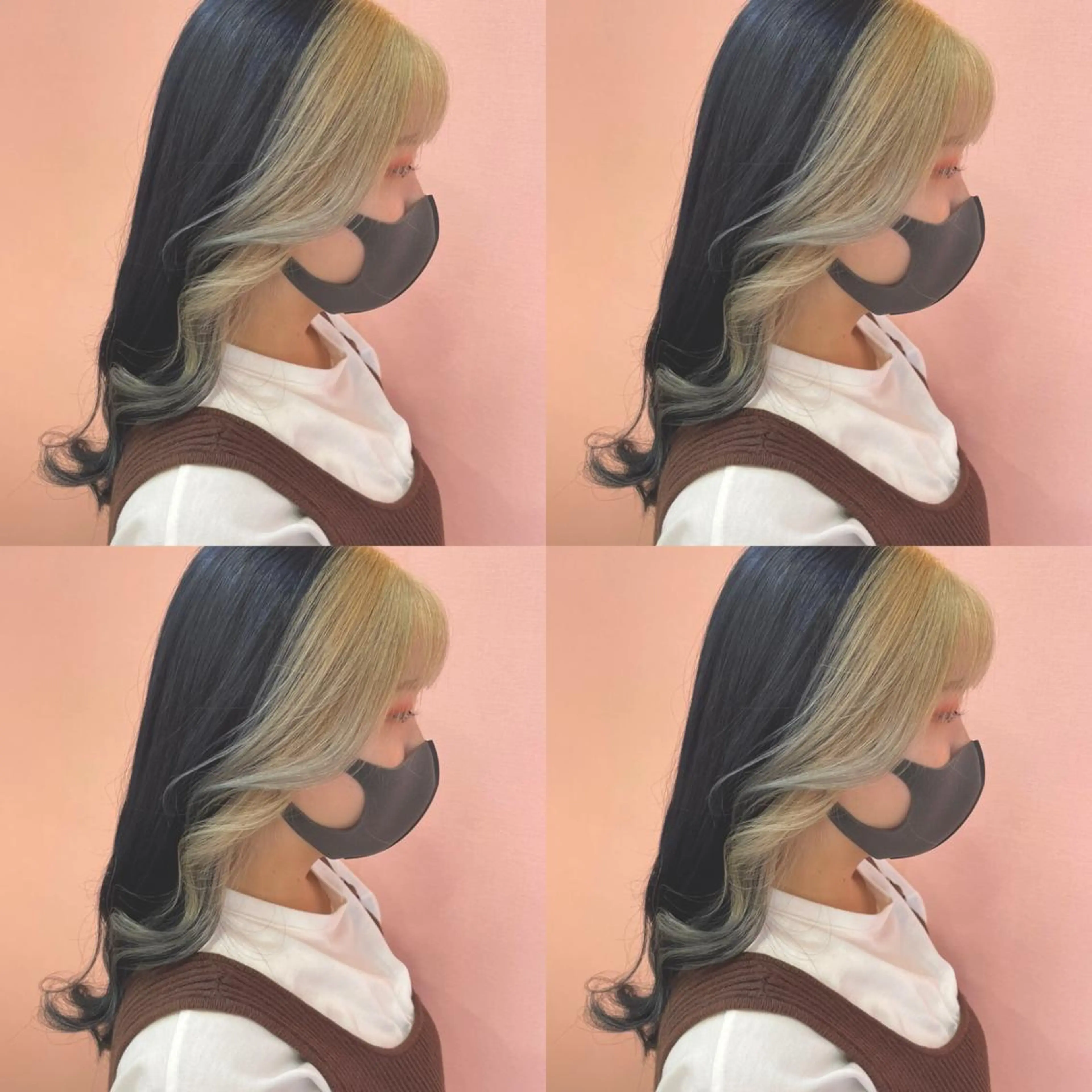 セミロング カラー ミストバング  フェイスフレーミング 🌷MAYU 🌷のヘアスタイル