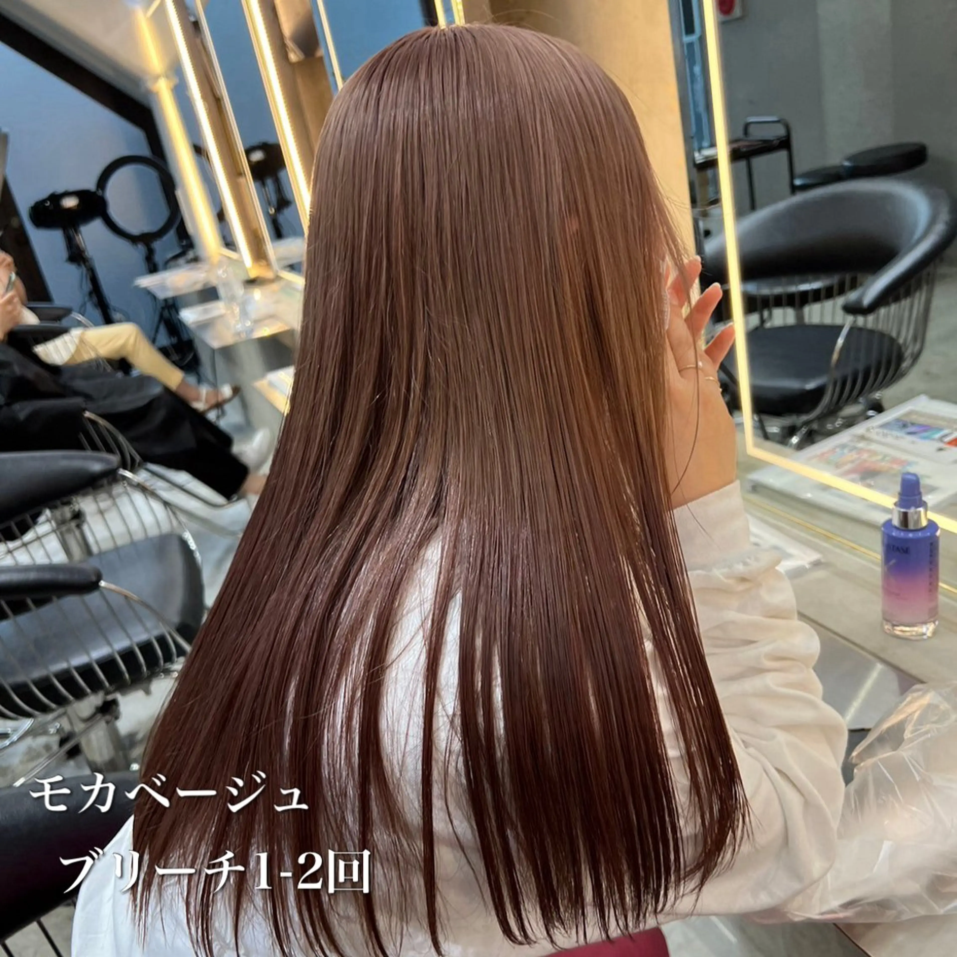 ロング カラー ベージュカラー ブリーチ ブラウンカラー ケアブリーチ 透明感カラー Elissumeda所属・ブリーチ特化 梅田本多翔のヘアスタイル