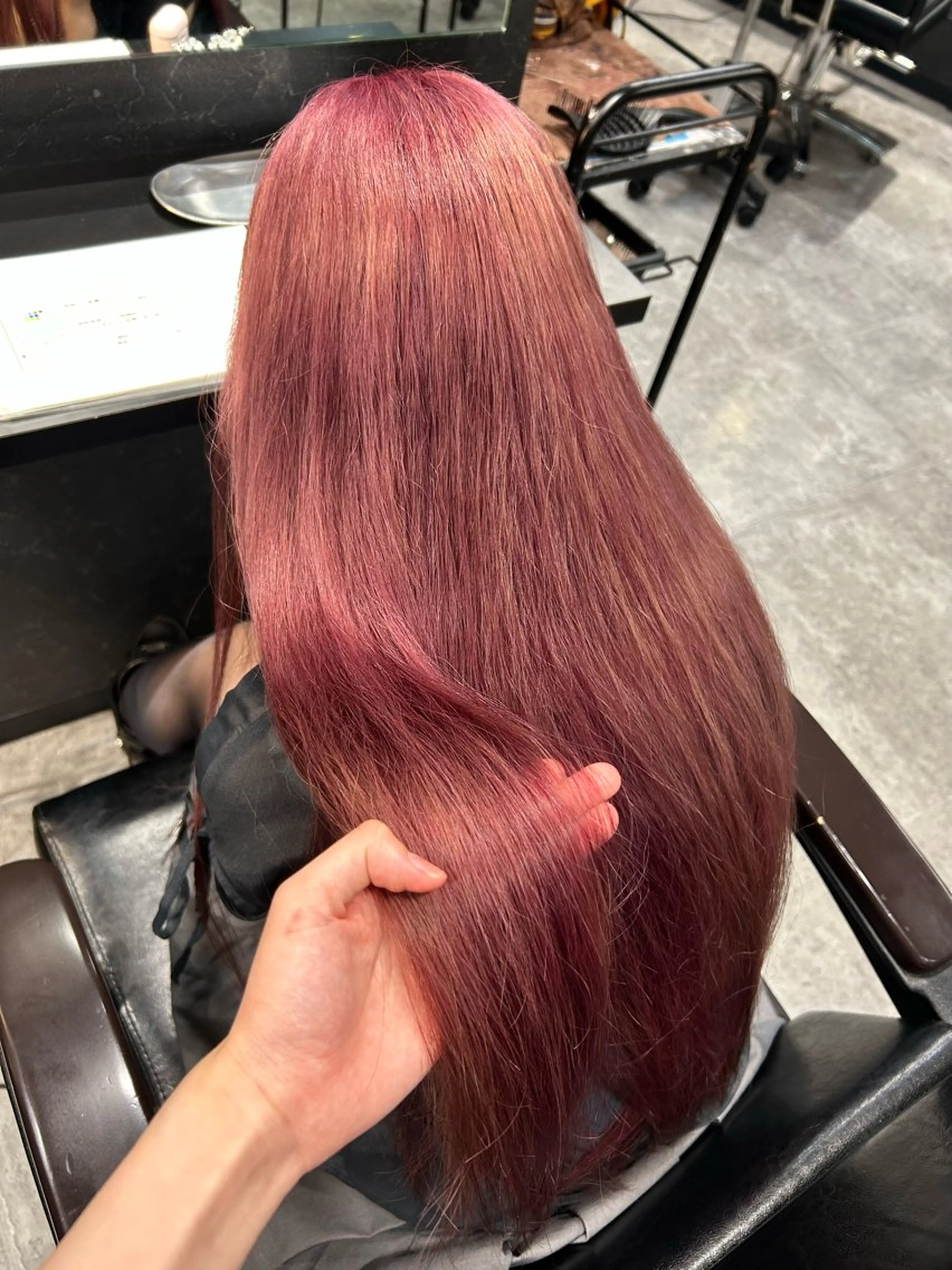 ロング カラー ヘアカラー トリートメント 💎透明感カラー💎 bAteAu あまねのヘアスタイル