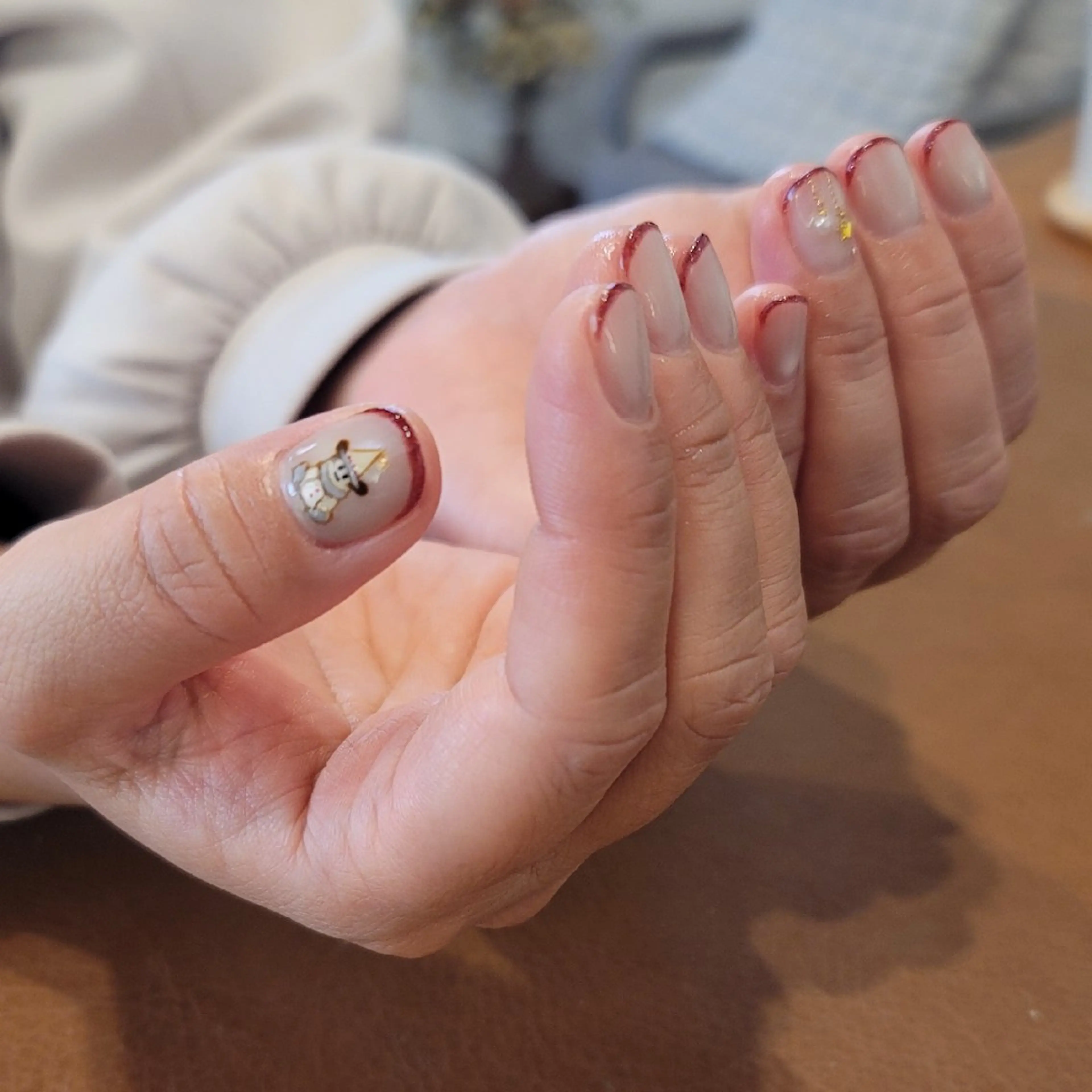 ネイル アートネイル フレンチネイル マグネットネイル 冬ネイル クリスマス 🌲🌳🚪iiit o🌲🌳🌲のネイルデザイン