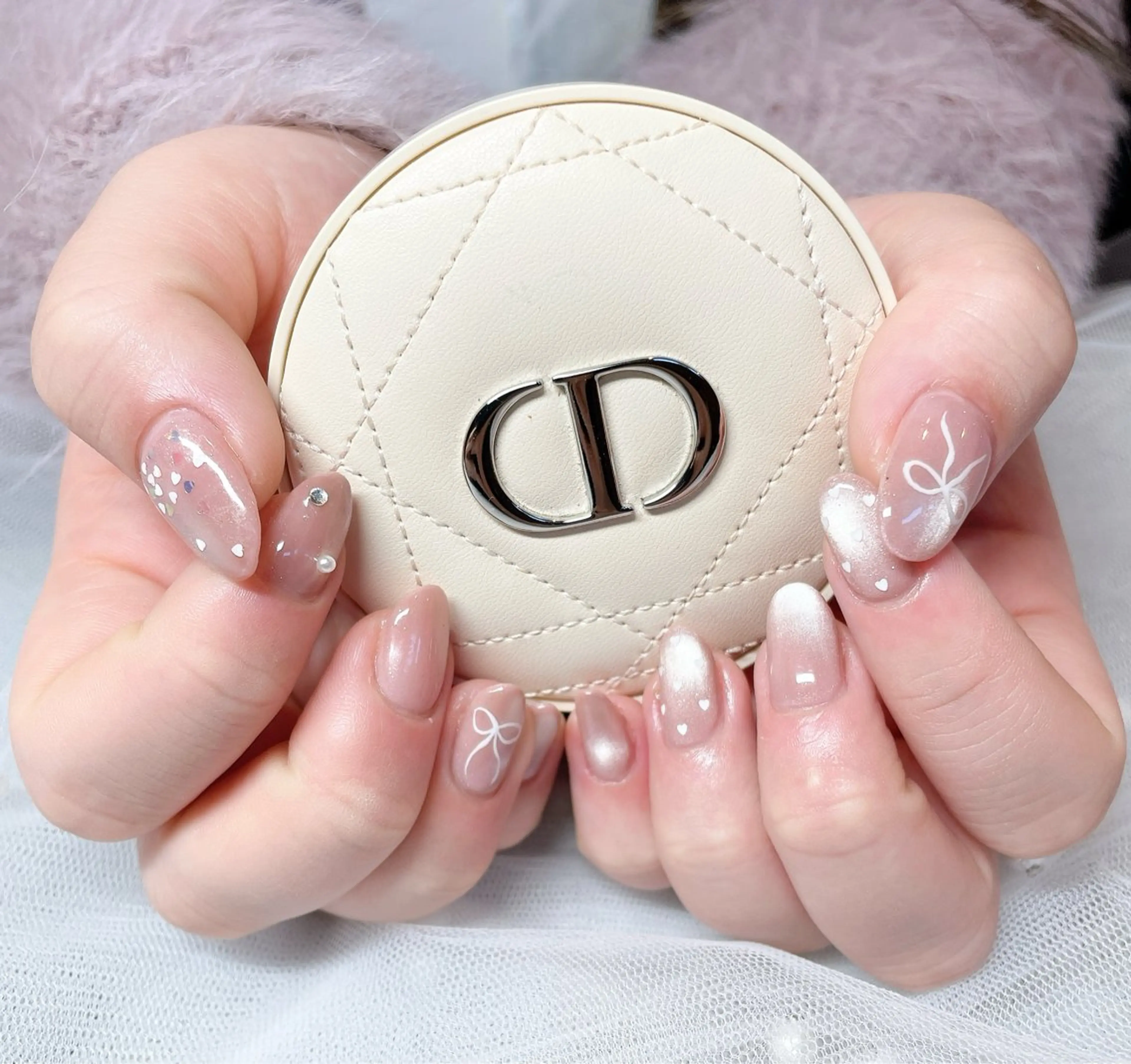 ネイル 韓国ネイル オフィスネイル ワンホンネイル ハンドネイル hair f.Row所属・阿部 千晶のネイルデザイン