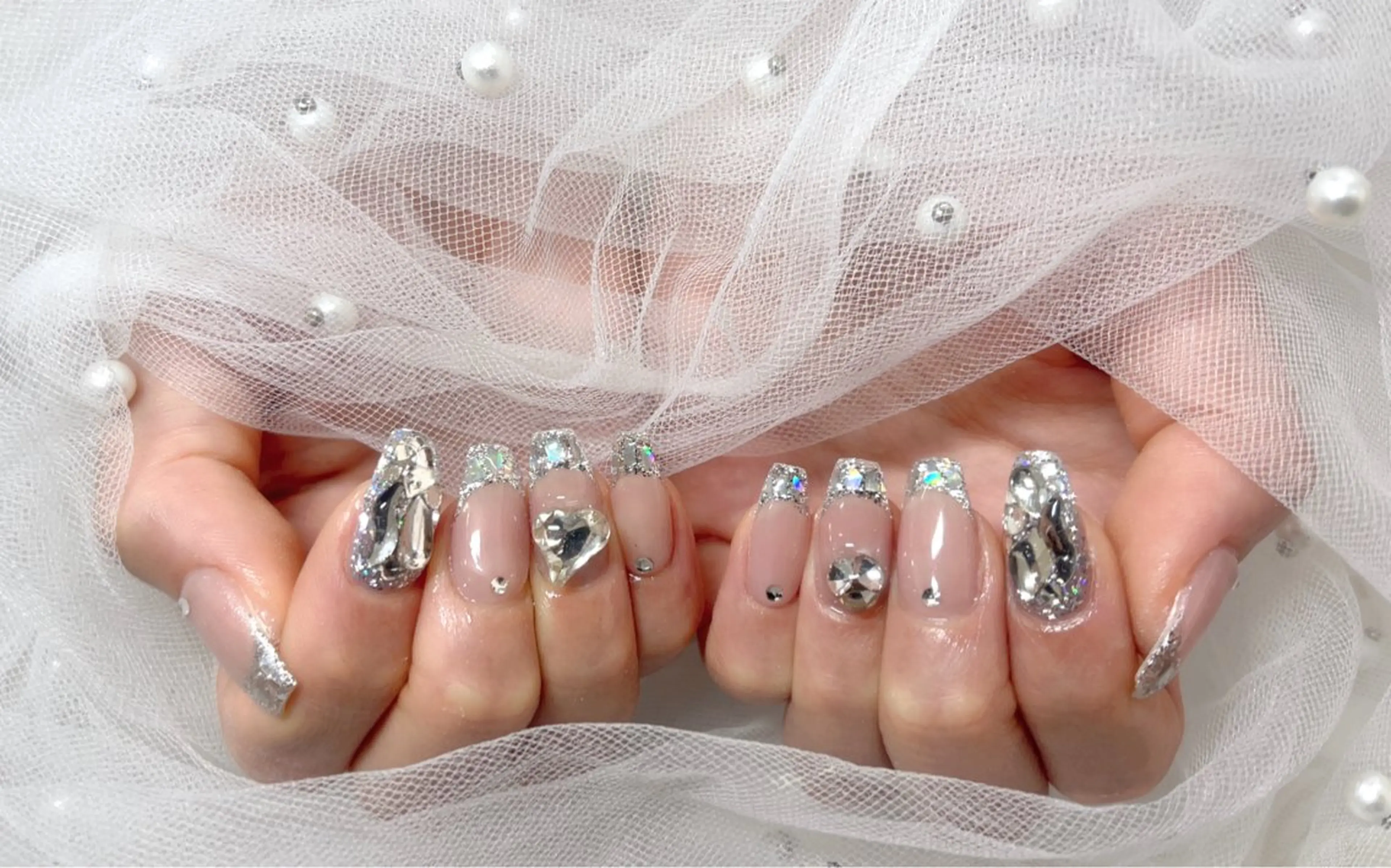 💓大人気ガラスフレンチ💓💓ベース1色有り(オフ込み)の写真