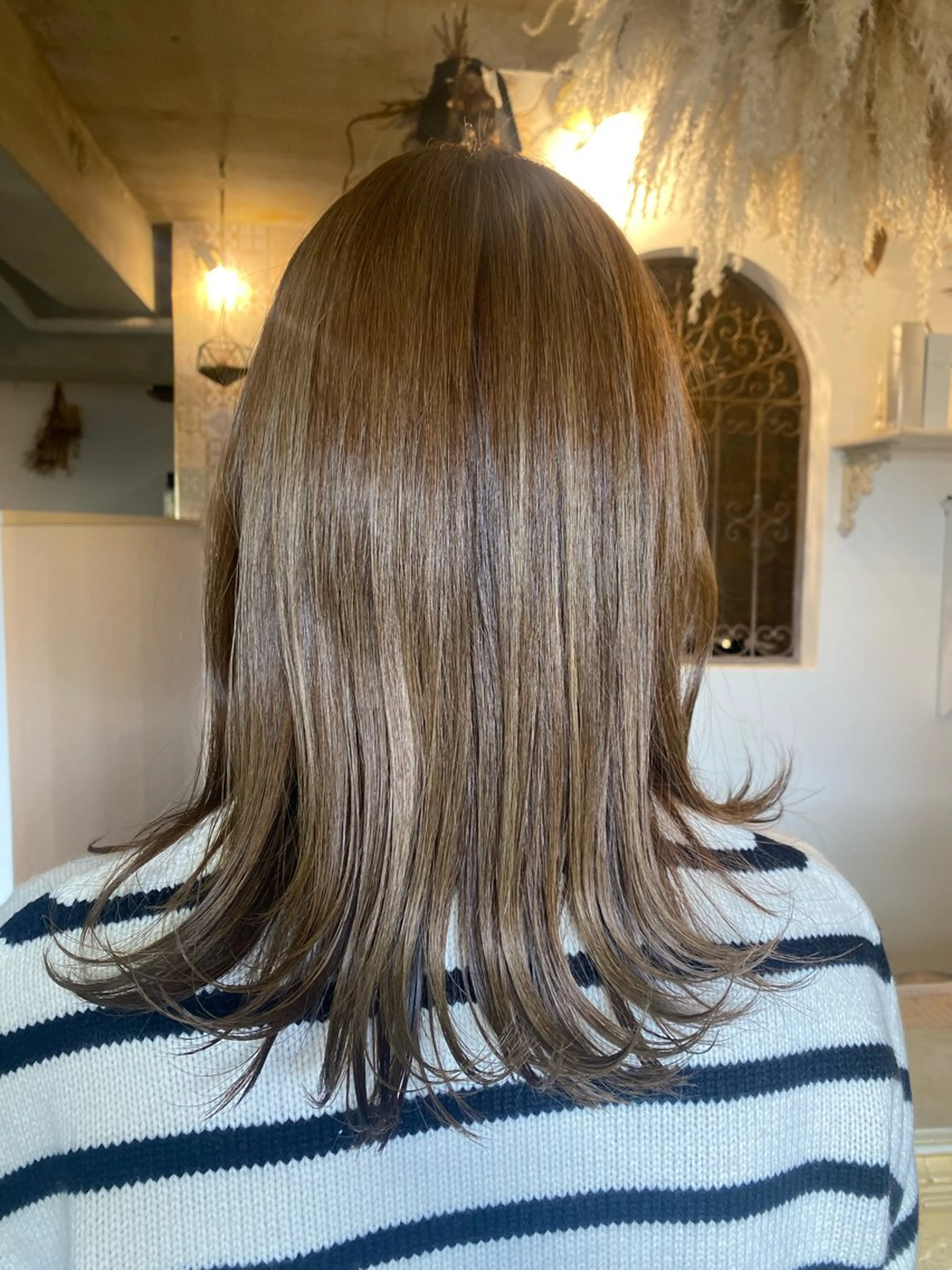 ミディアム カラー ベージュカラー ミルクティーベージュ ヘアカラー トリートメント maya マヤのヘアスタイル