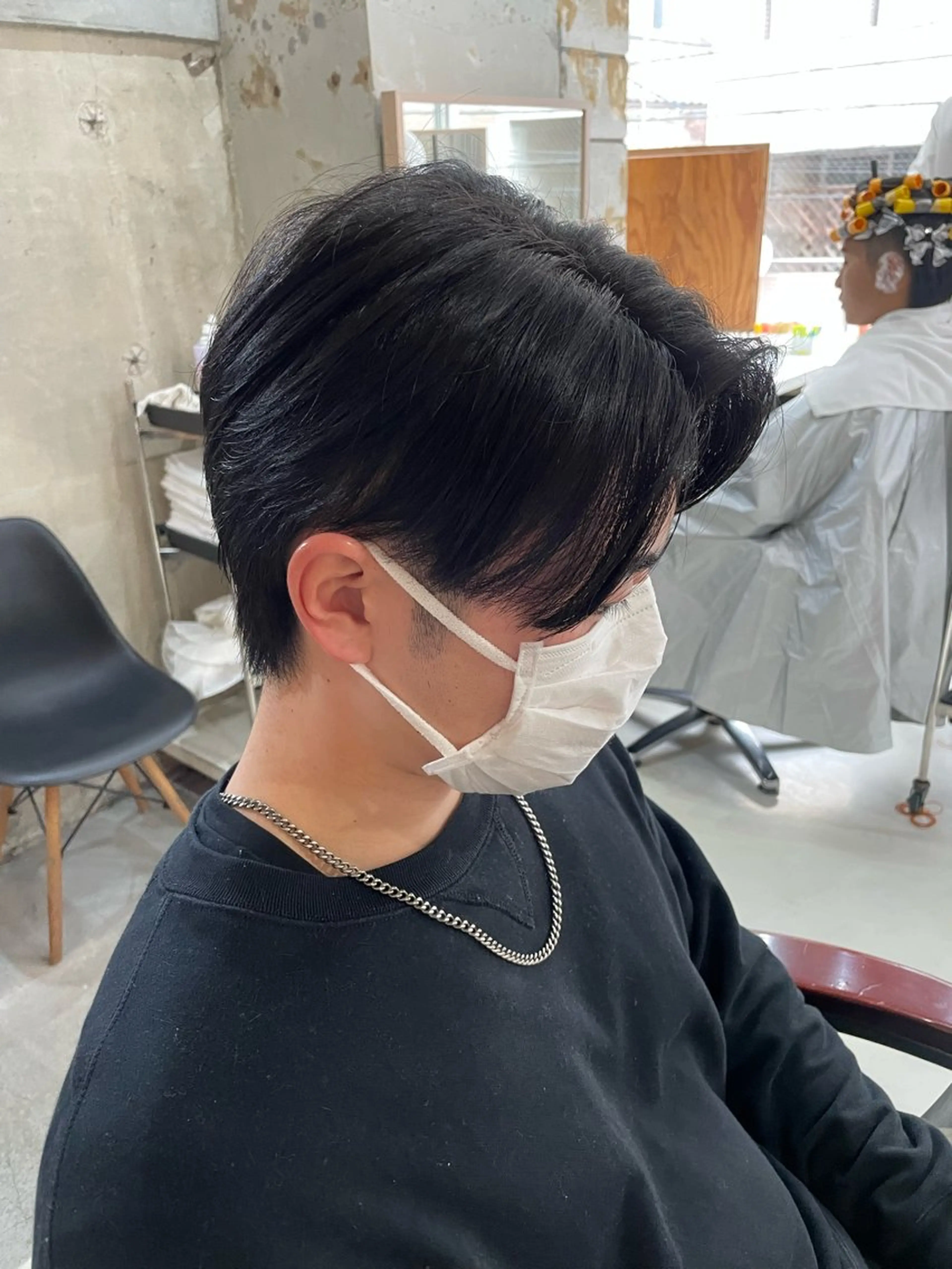 ショート メンズ センターパート PERCUT 中島快のヘアスタイル