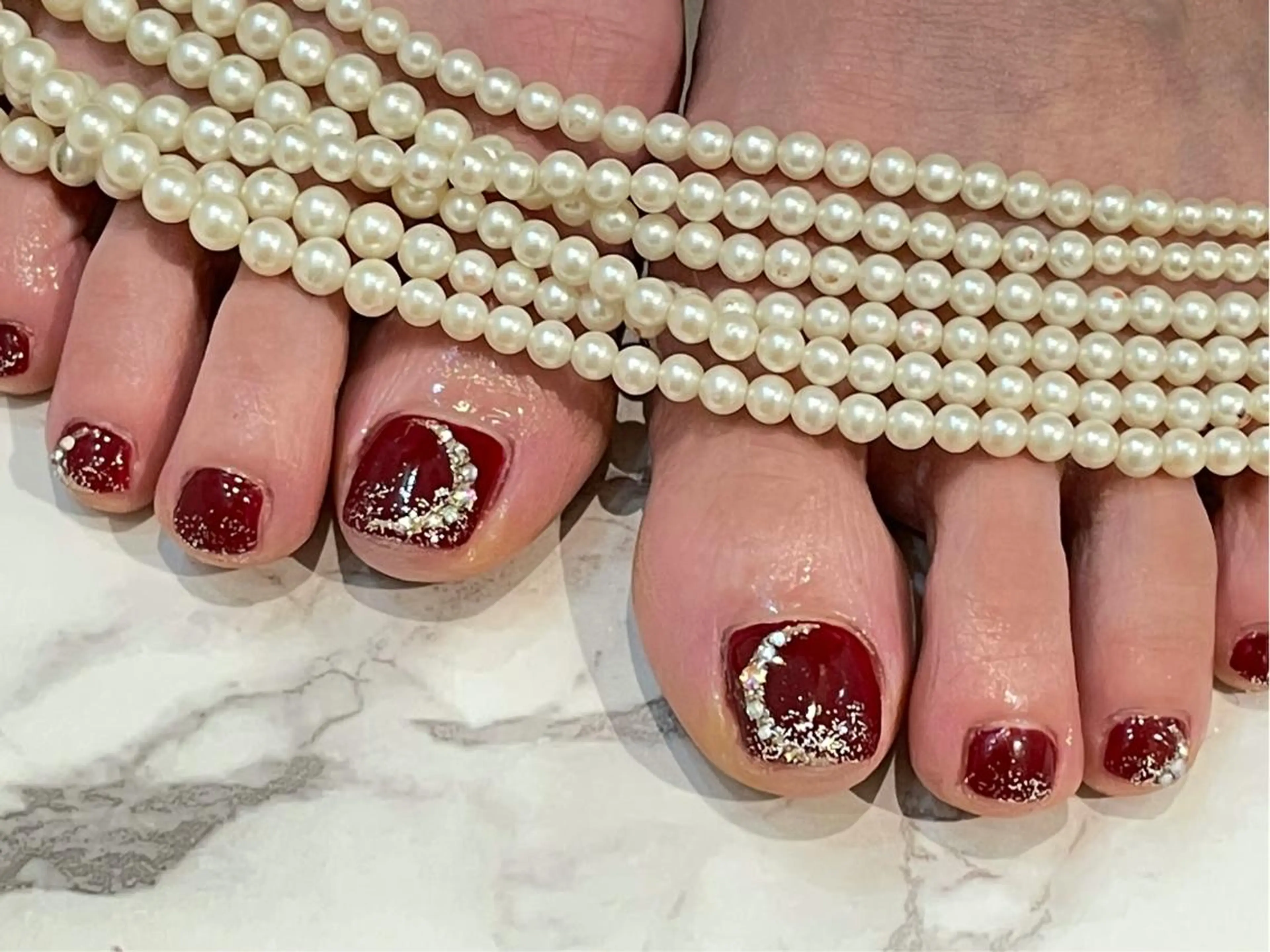 ネイル フットネイル ジェルネイル 持ち込み フットネイル SINCERELY シンシアリー🌈のネイルデザイン