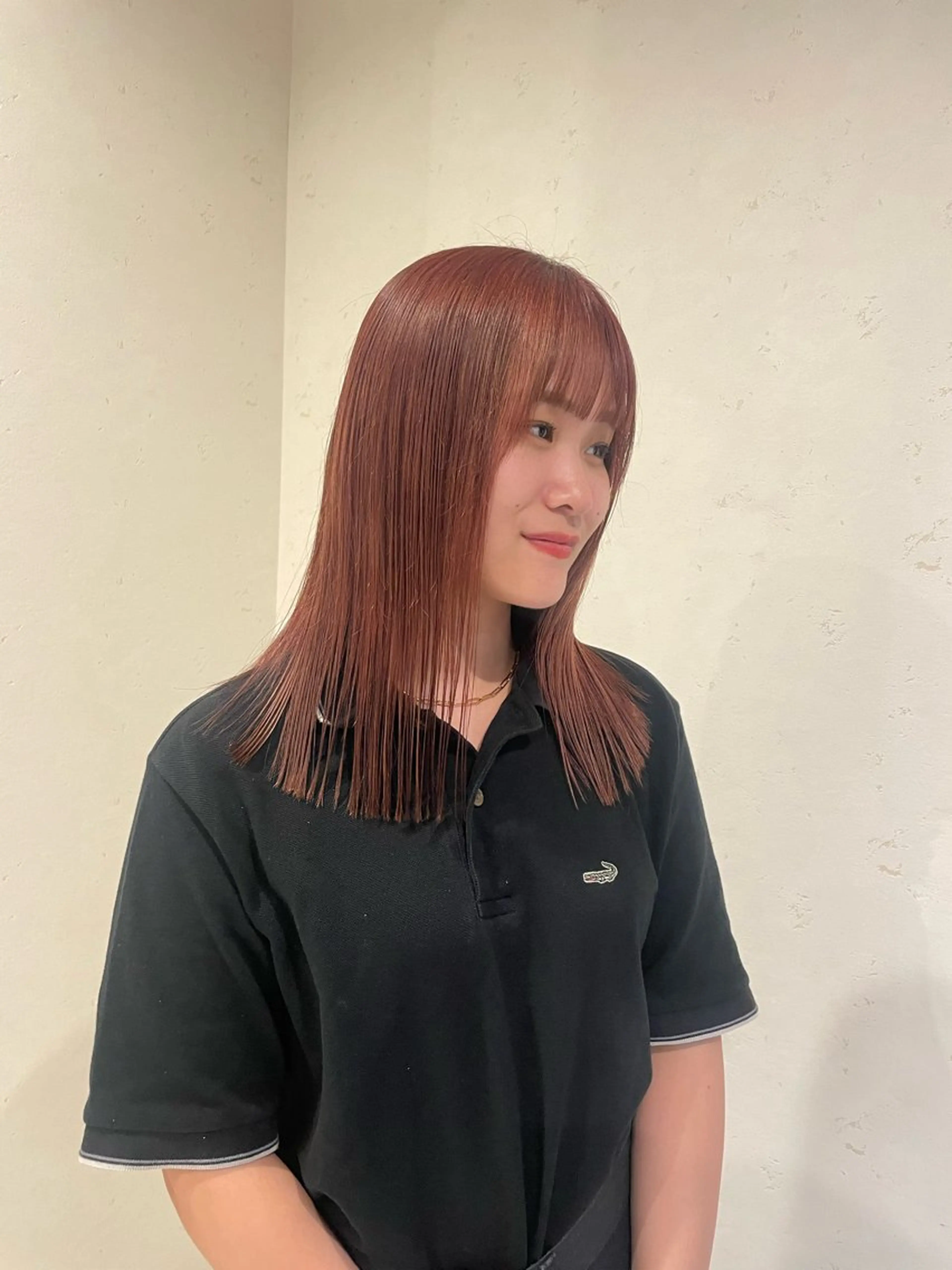 セミロング カラー カット ヘアカラー トリートメント 渋谷 留菜のヘアスタイル