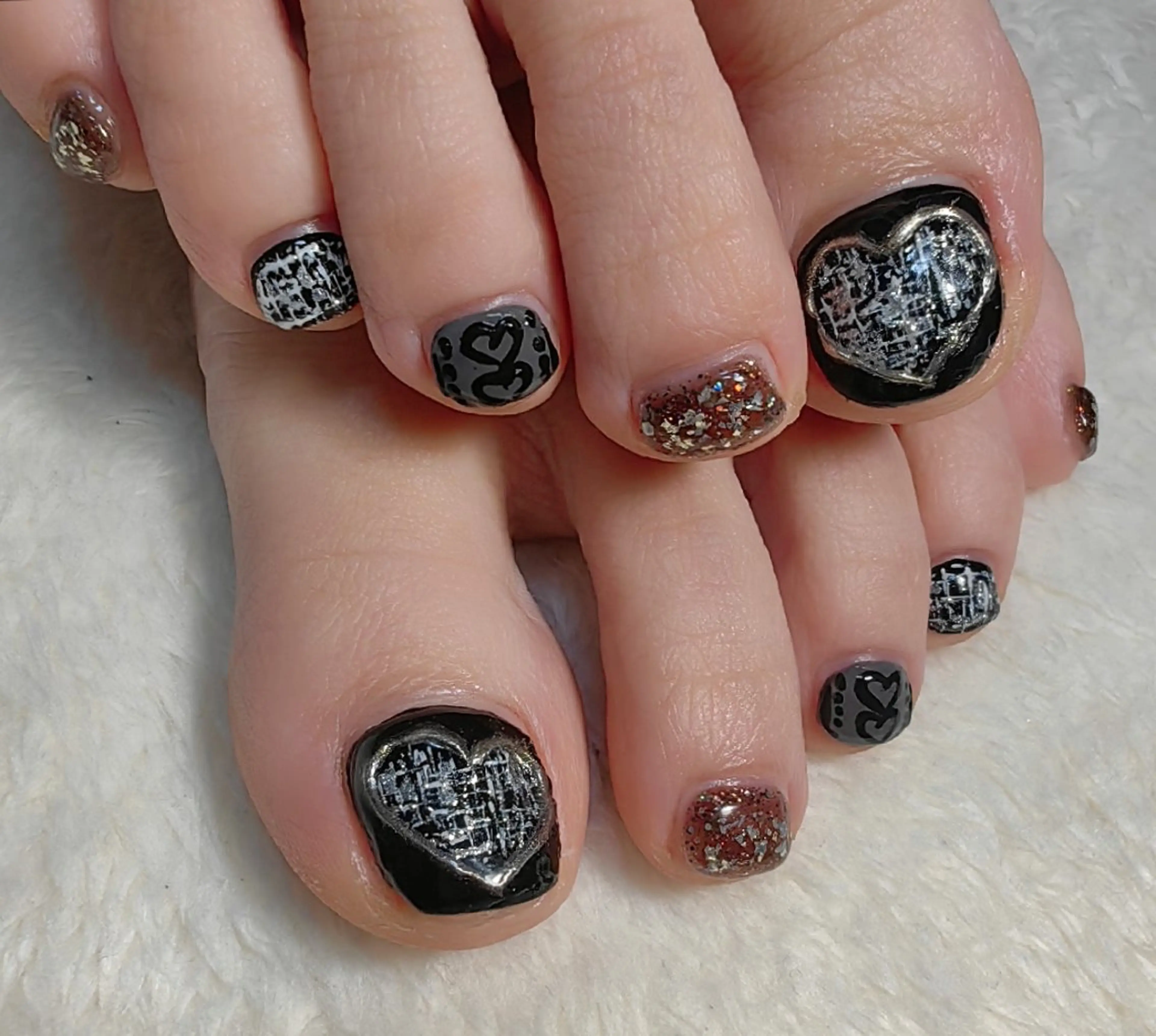 ネイル ツイードネイル フットネイル reve あやののネイルデザイン