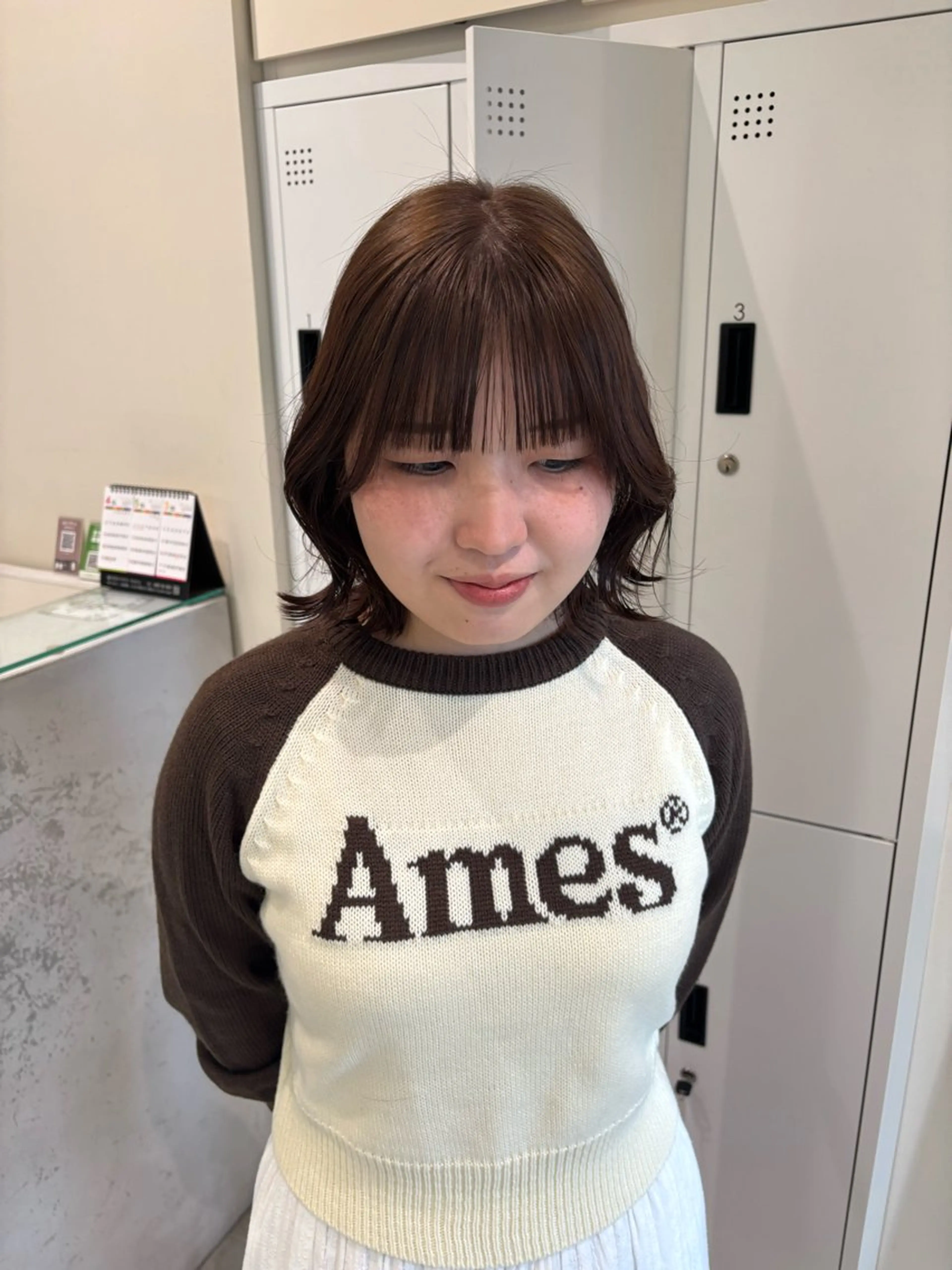 ミディアム カラー ベージュカラー ヘアカラー 髪質改善/暗髪カラー ヘアアレンジ/ｽﾐﾚのヘアスタイル