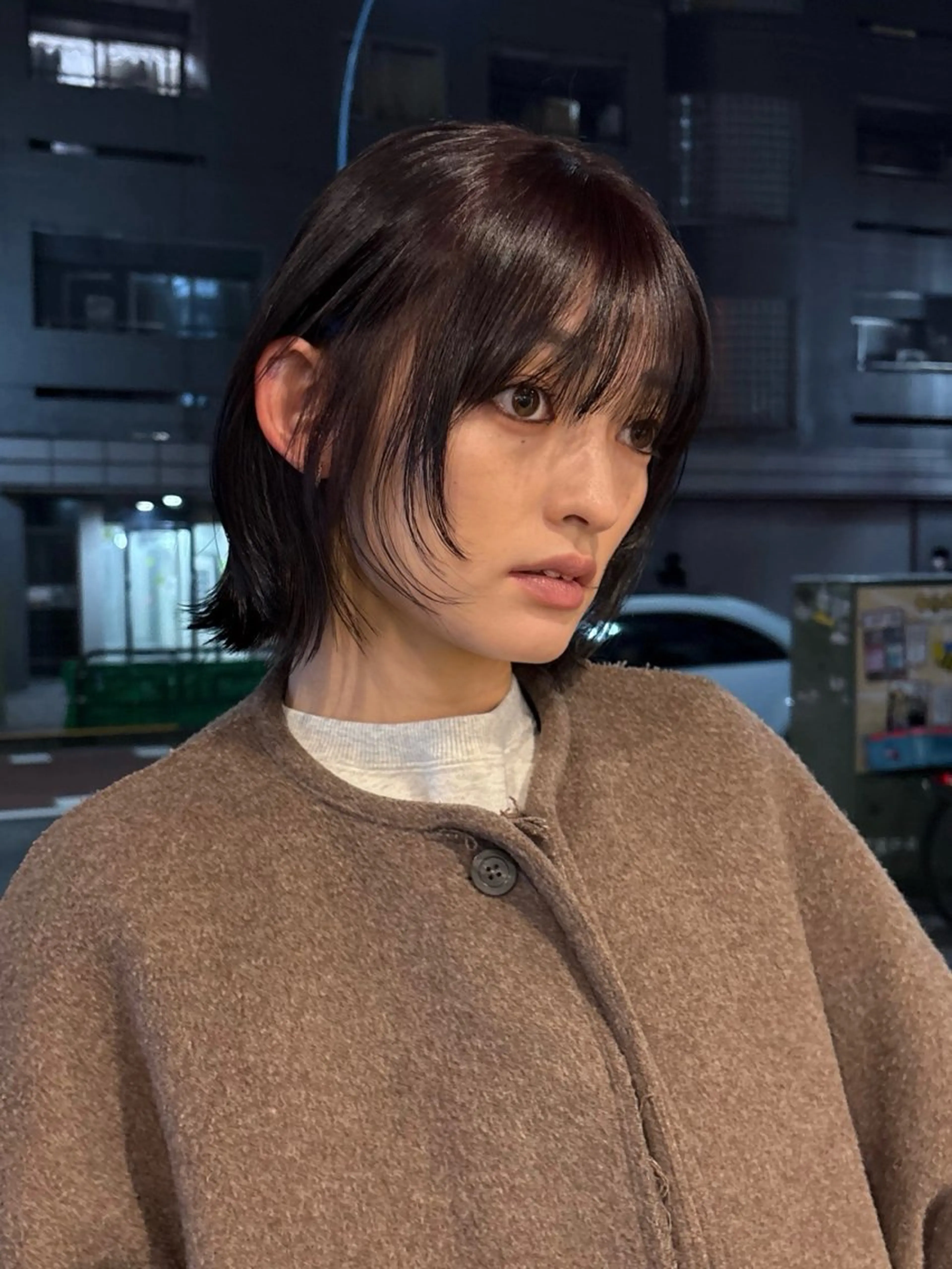 ミディアム カラー ブラウンカラー レッドカラー レッドブラウン レイヤーカット カット ヘアカラー トリートメント 艶カラー/高円寺/ atsumi⛰️🧸のヘアスタイル