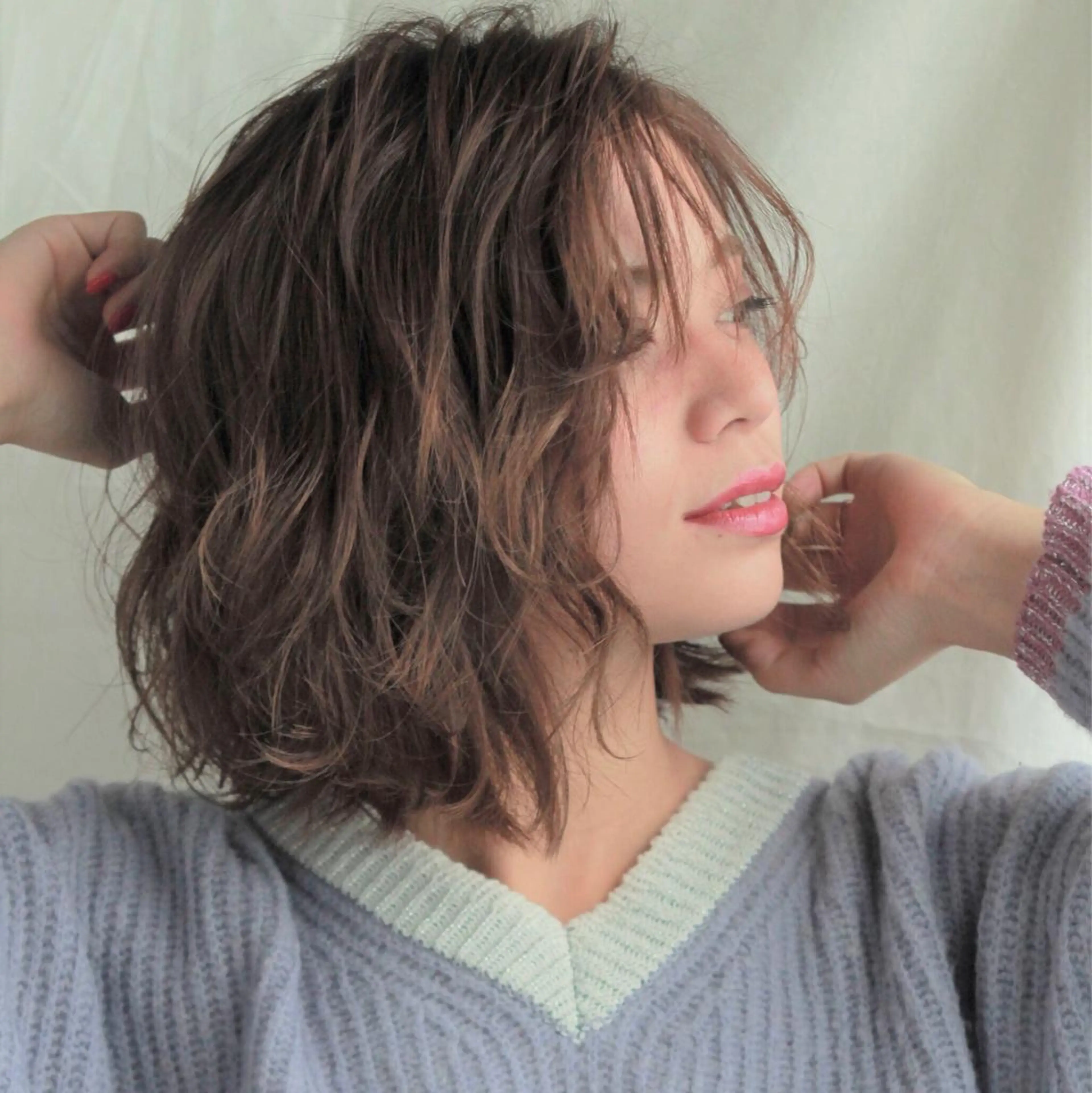 ミディアム カラー 奥田 千尋のヘアスタイル