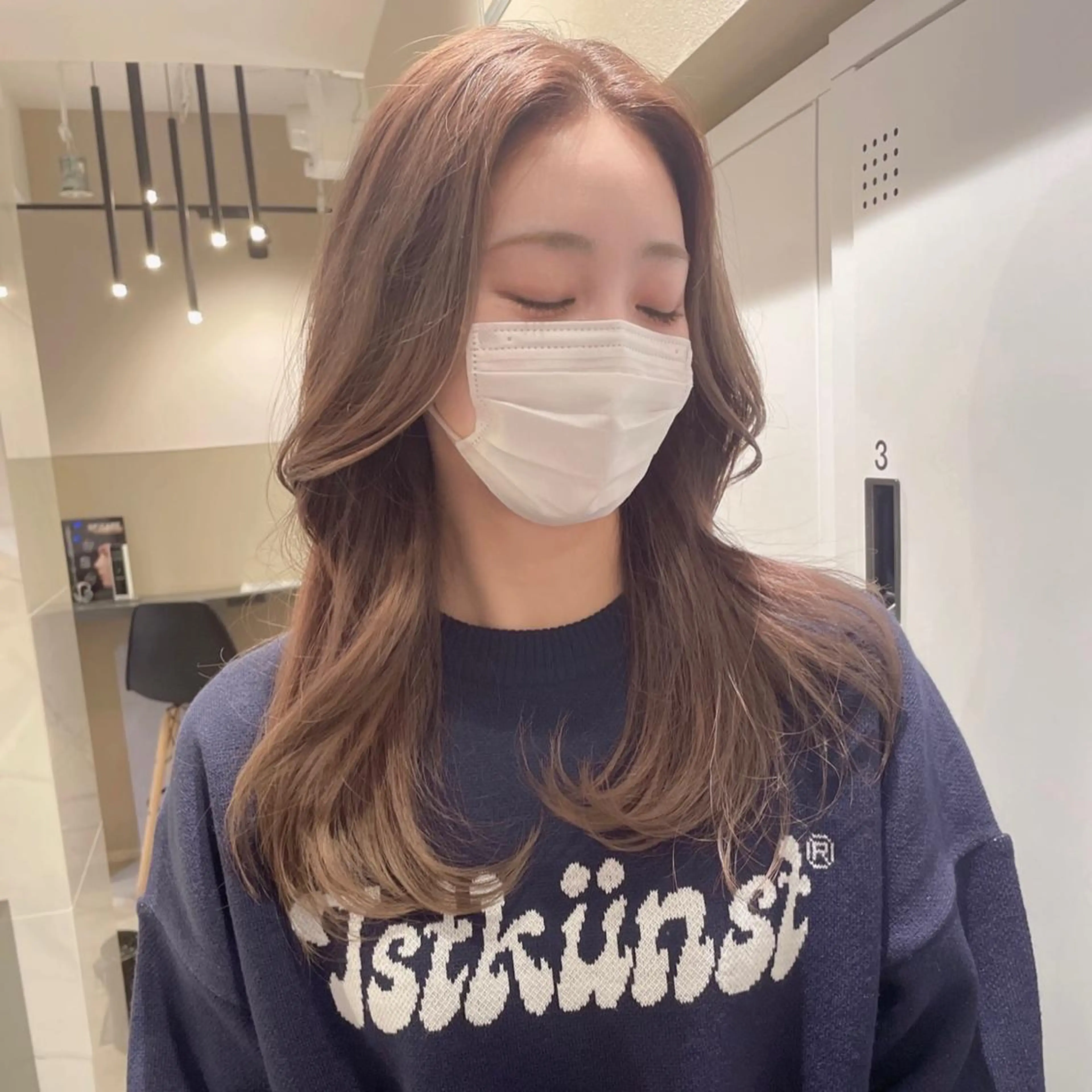 セミロング くびれヘア 石山 洸平のヘアスタイル